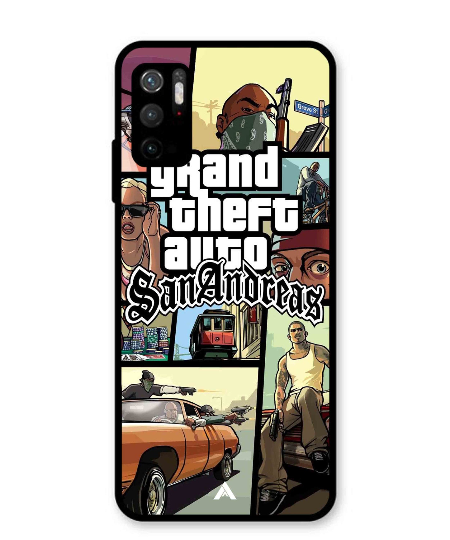 GTA San Andreas Game Metal Back Cover Phone Case for Xiaomi Redmi Note 10T