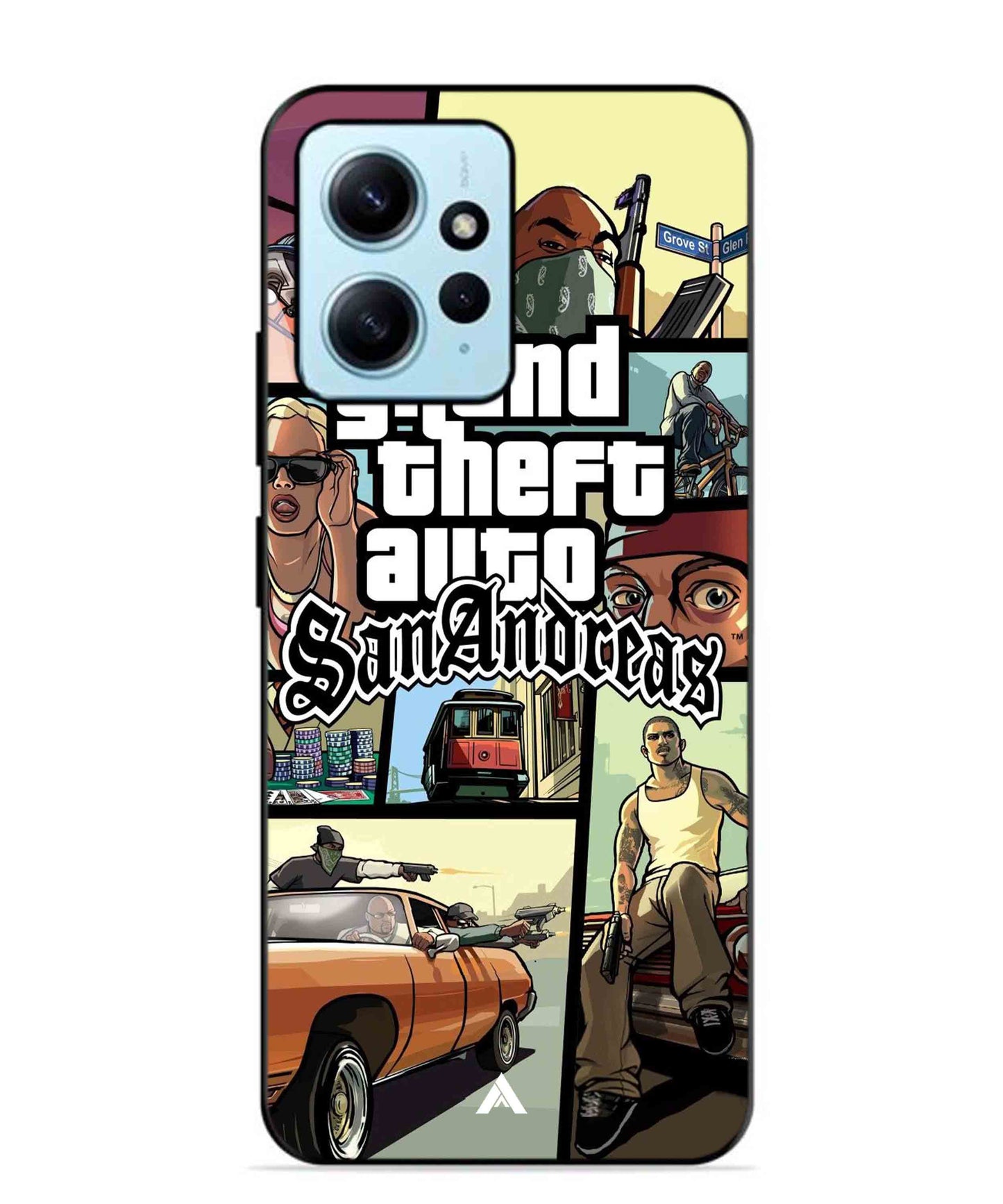 GTA San Andreas Game Metal Back Cover Phone Case for Xiaomi Redmi Note 12 4G