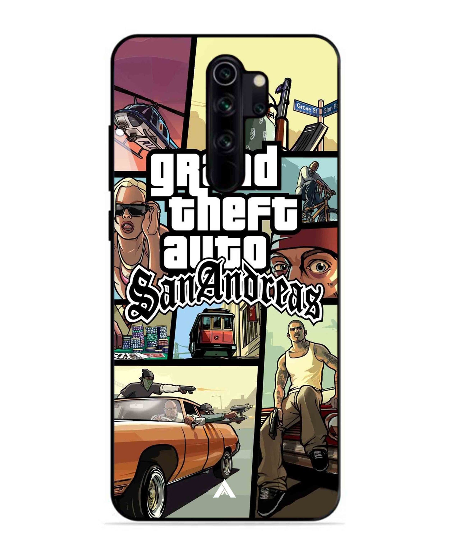 GTA San Andreas Game Metal Back Cover Phone Case for Xiaomi Redmi Note 8 Pro