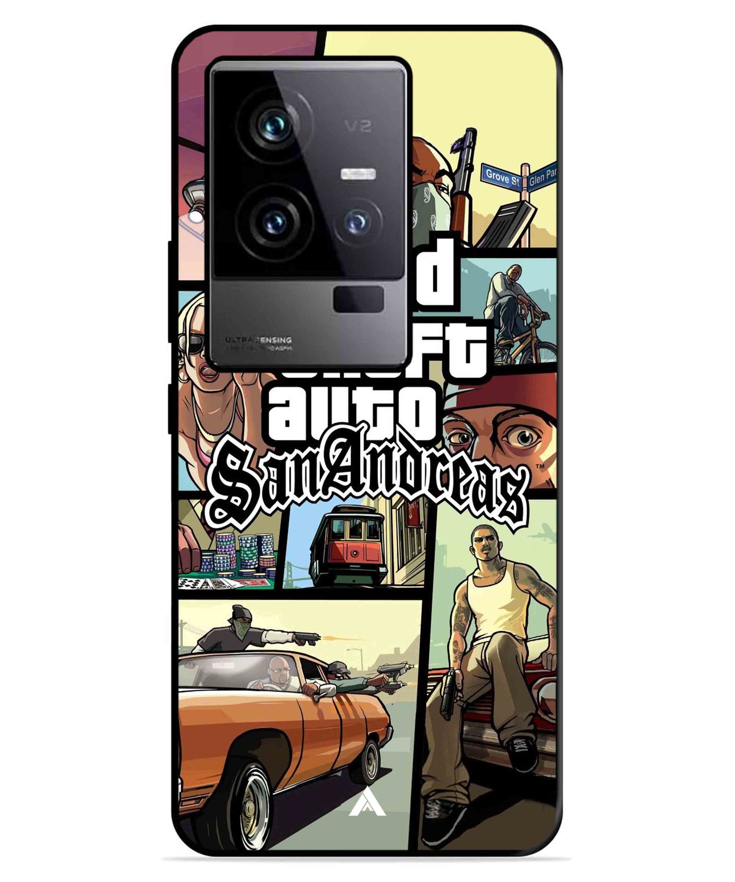 GTA San Andreas Game Metal Back Cover Phone Case for iQOO 11