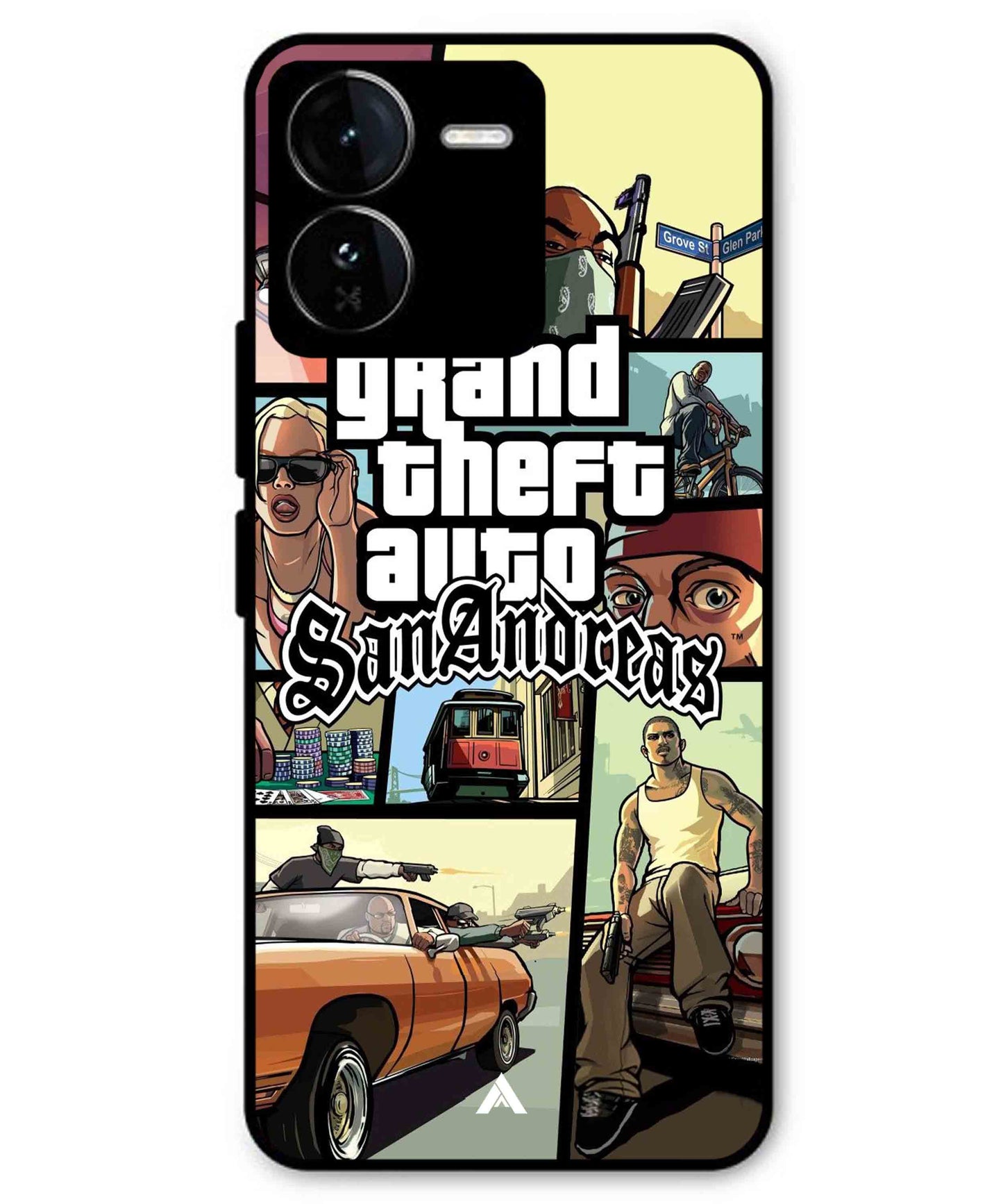 GTA San Andreas Game Metal Back Cover Phone Case for iQOO Z9