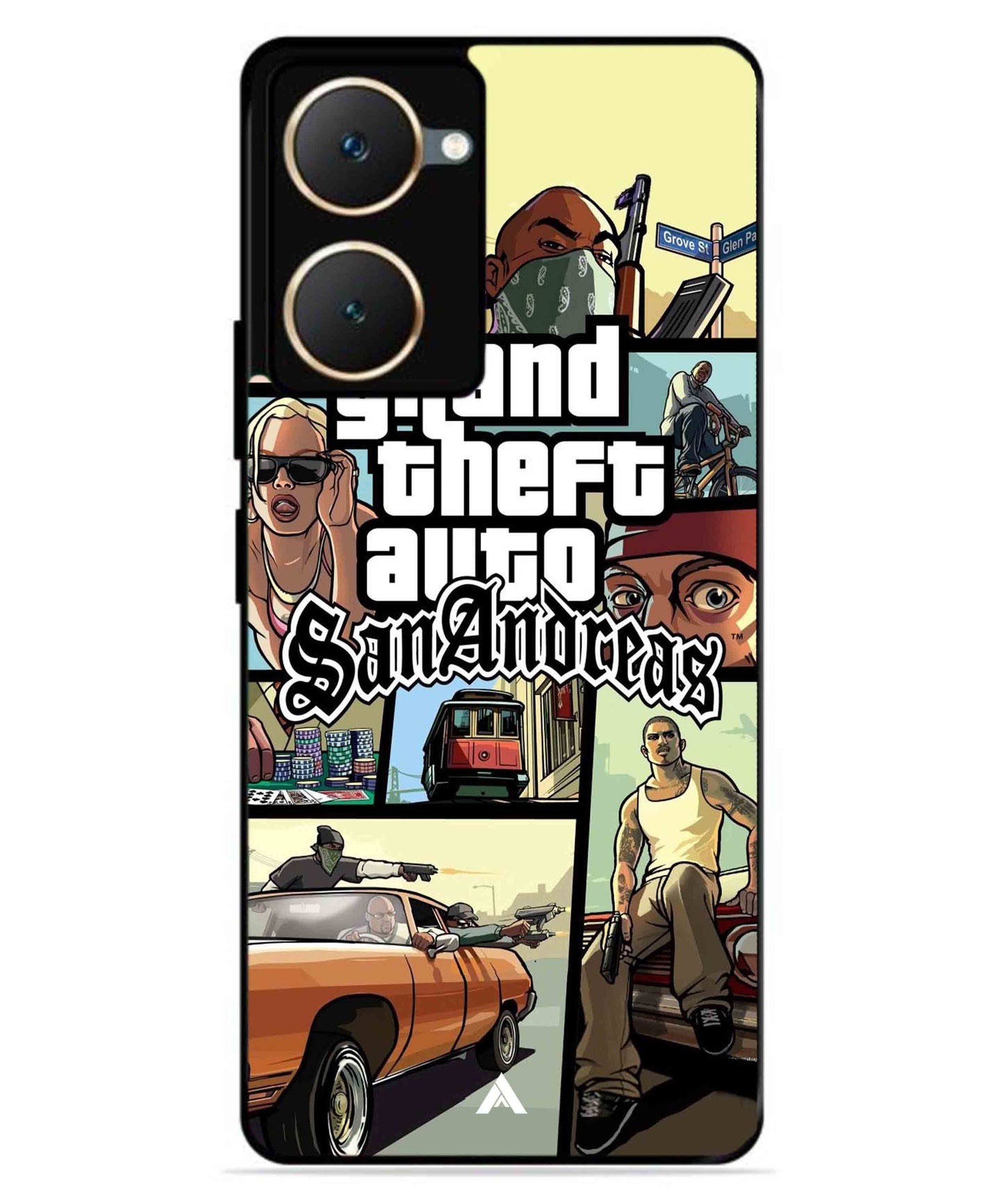 GTA San Andreas Game Metal Back Cover Phone Case for iQOO Z9 Lite