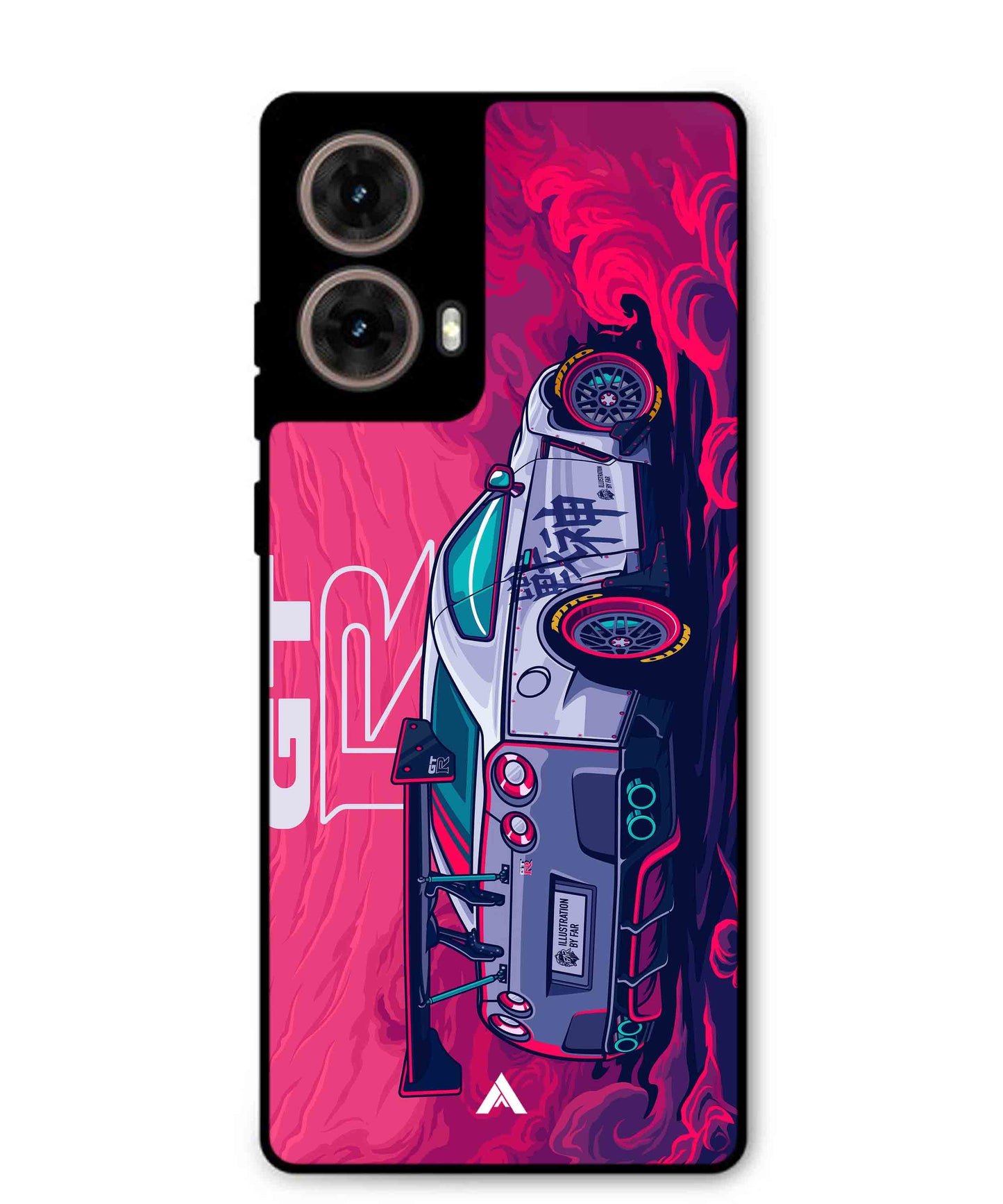GTR Car Metal Back Cover Phone Case for Moto Edge 50 Fusion