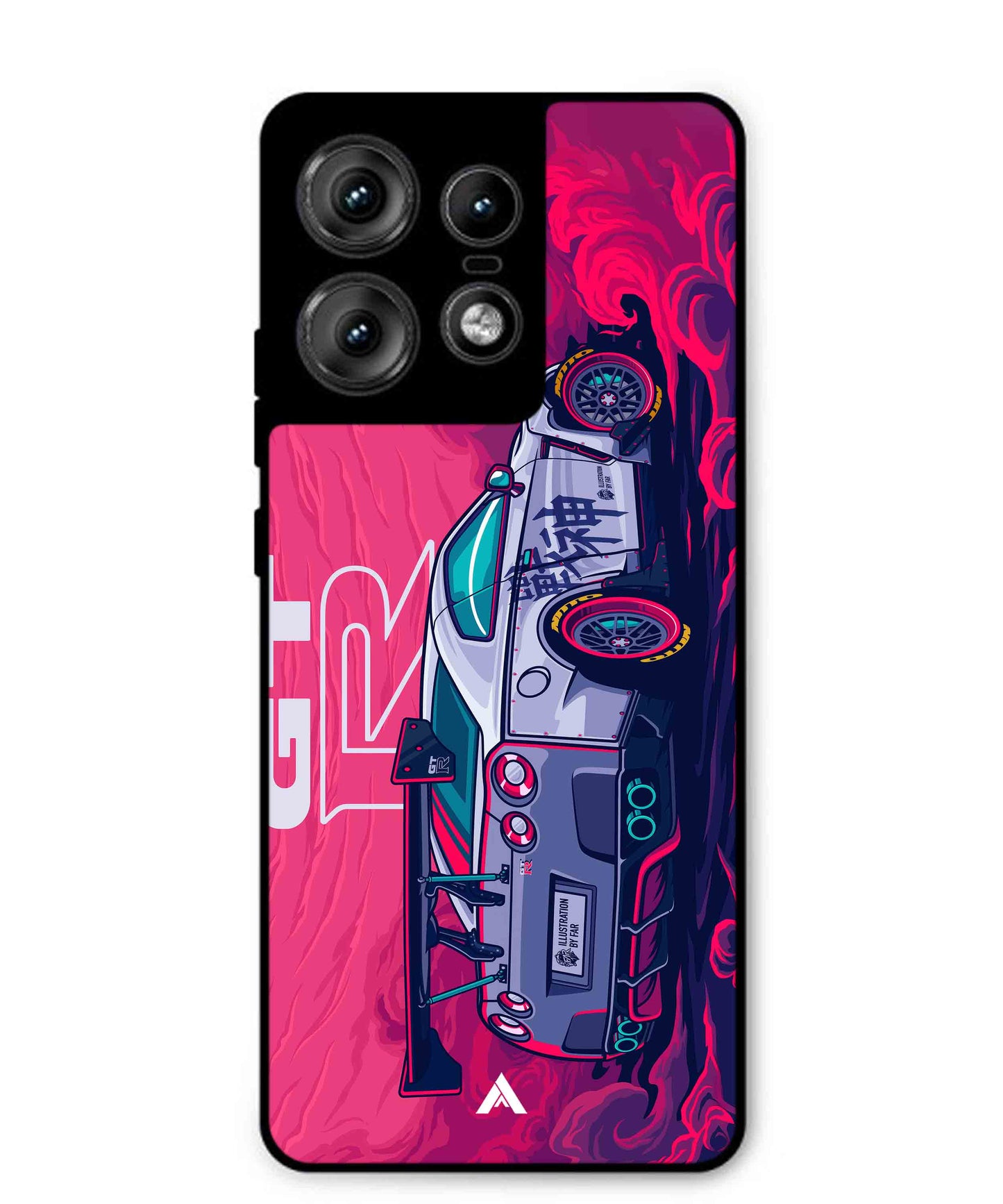 GTR Car Metal Back Cover Phone Case for Moto Edge 50 Pro