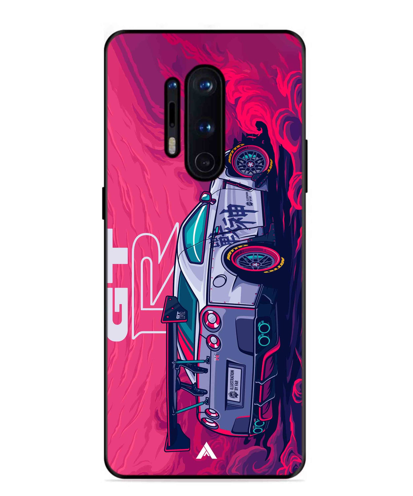 GTR Car Metal Back Cover Phone Case for Oneplus 8 Pro