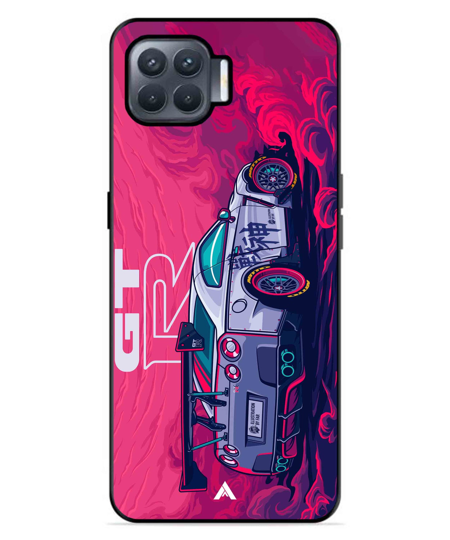 GTR Car Metal Back Cover Phone Case for Oppo F17 Pro