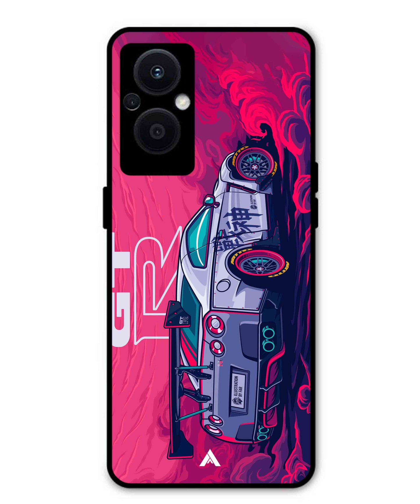 GTR Car Metal Back Cover Phone Case for Oppo F21 Pro 5G