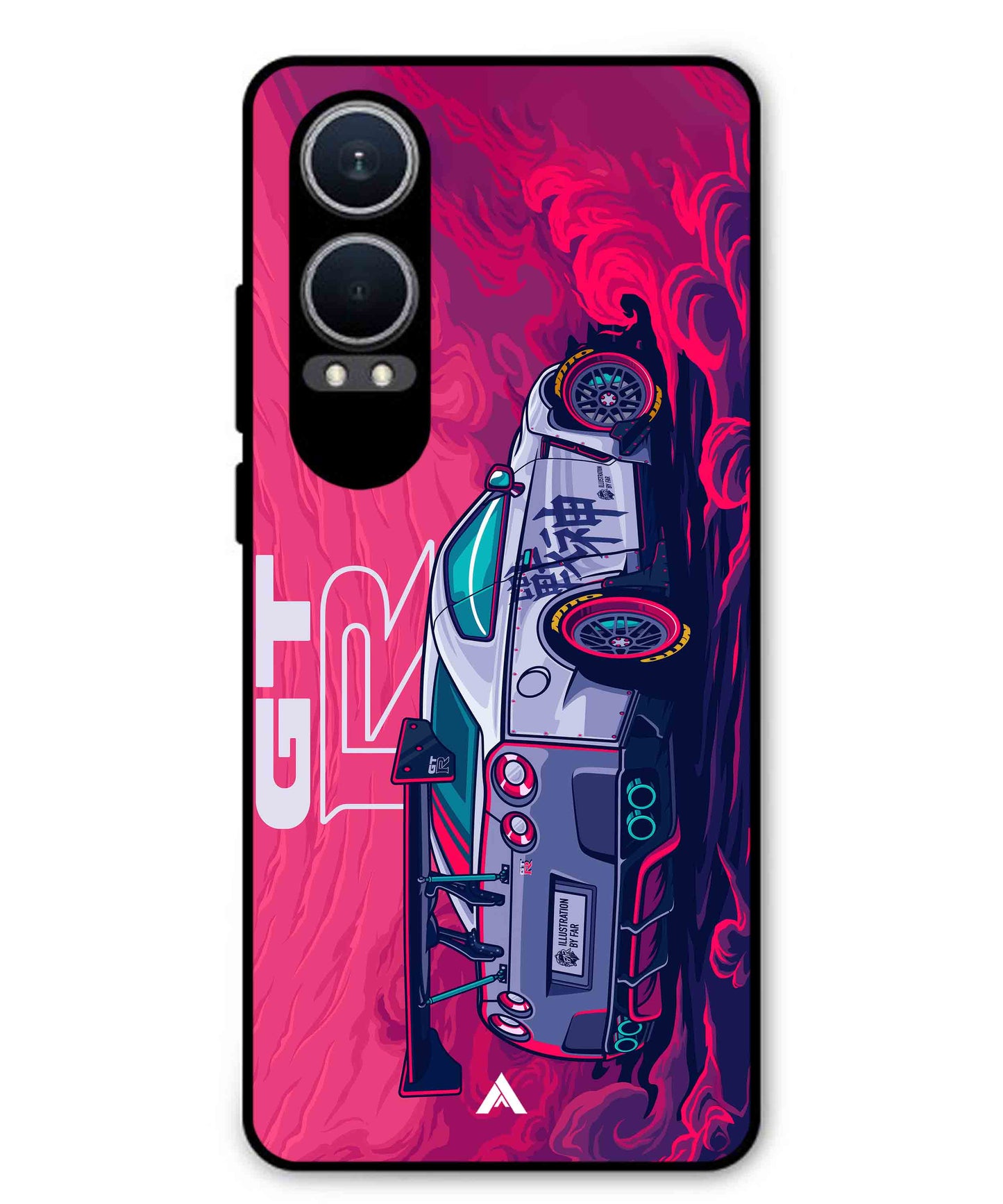 GTR Car Metal Back Cover Phone Case for Oppo K12x