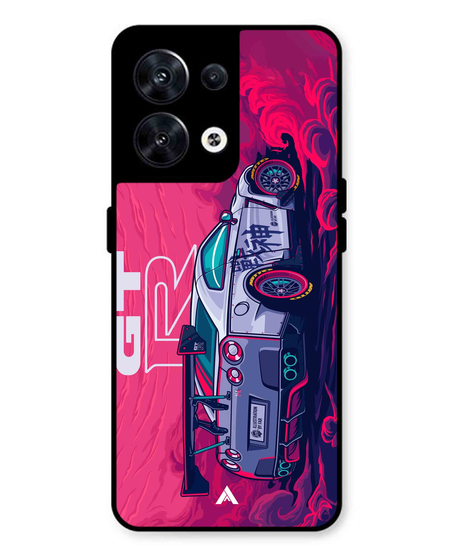 GTR Car Metal Back Cover Phone Case for Oppo Reno 10 Pro