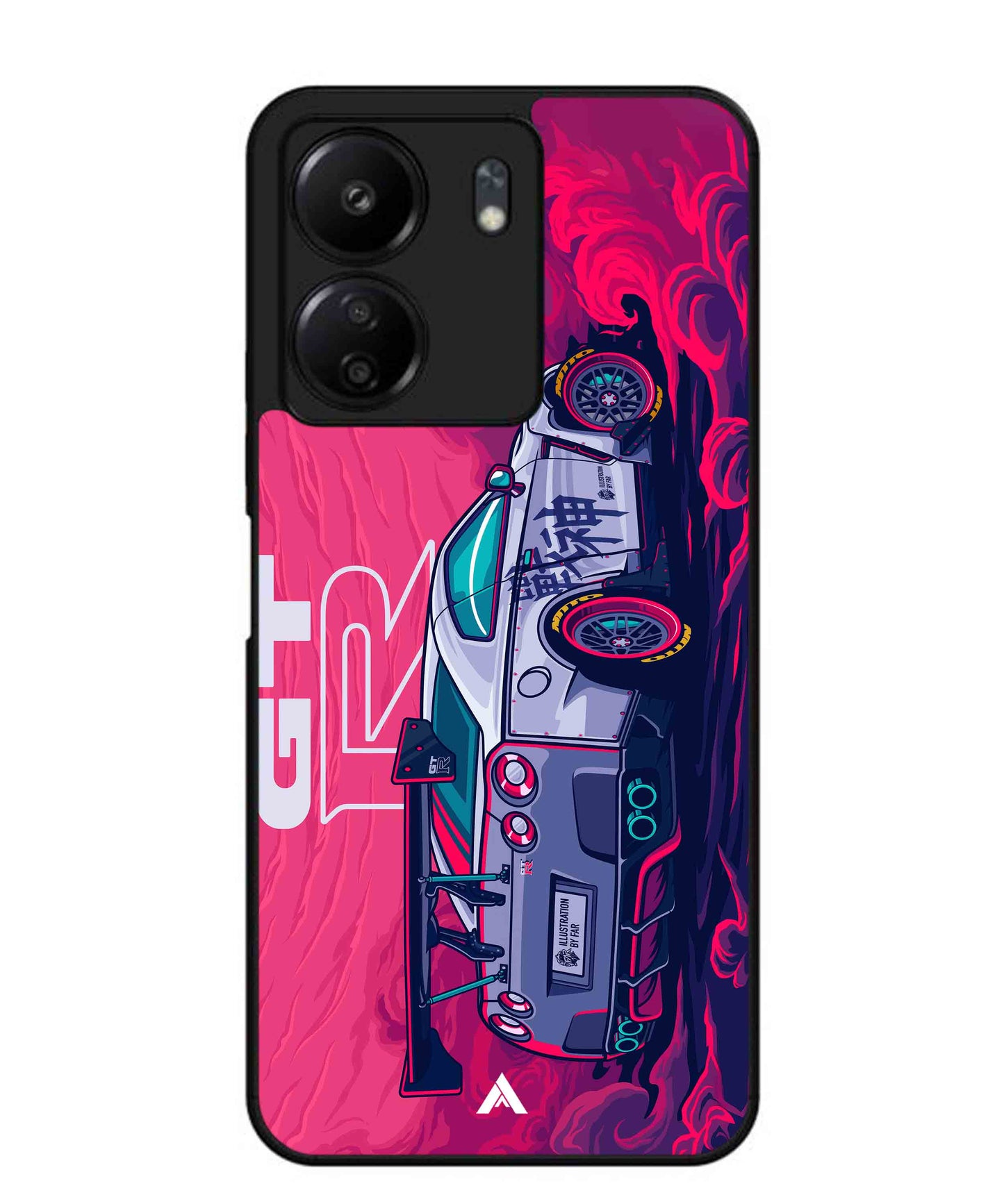 GTR Car Metal Back Cover Phone Case for Poco C65