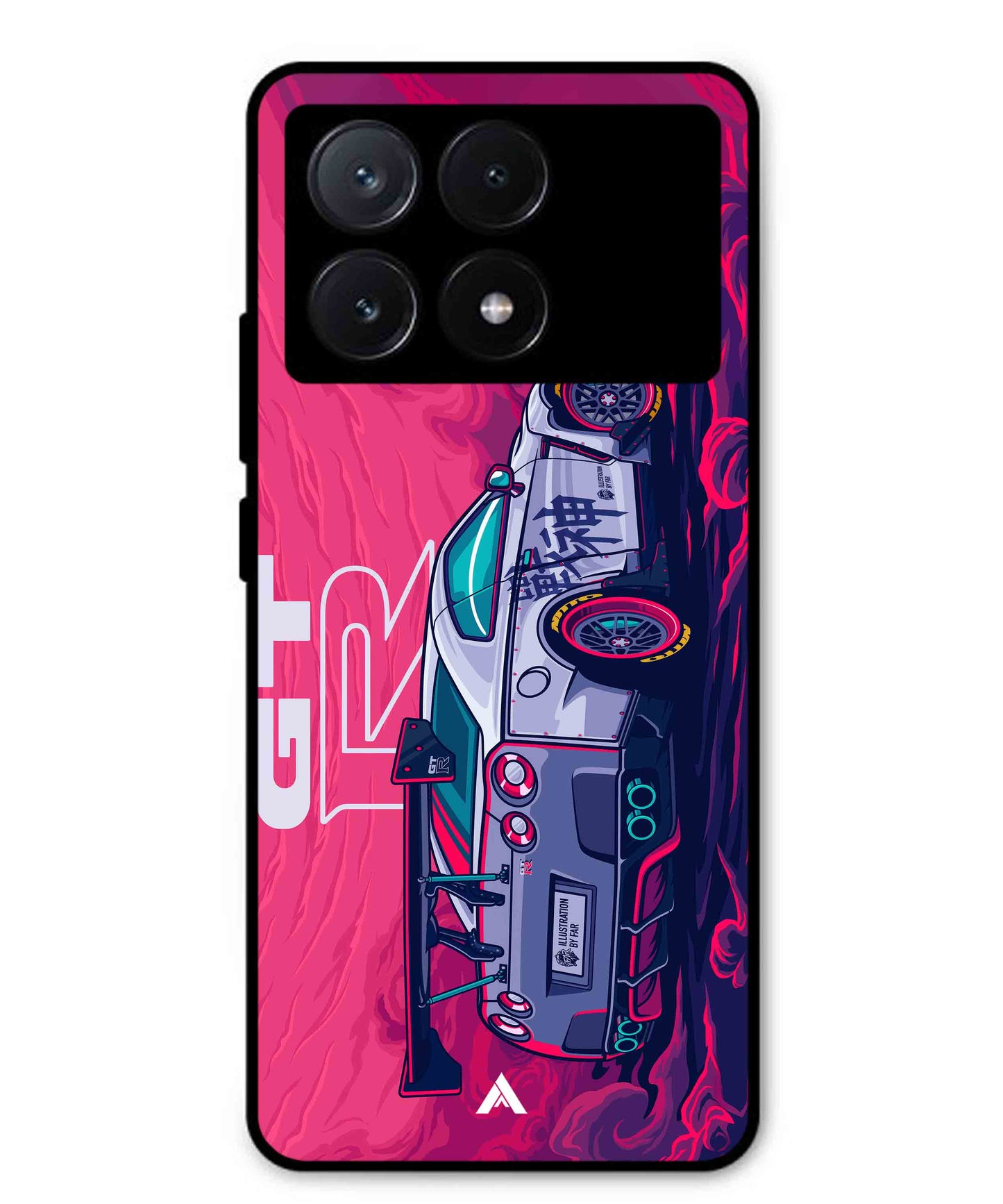 GTR Car Metal Back Cover Phone Case for Poco X6 Pro