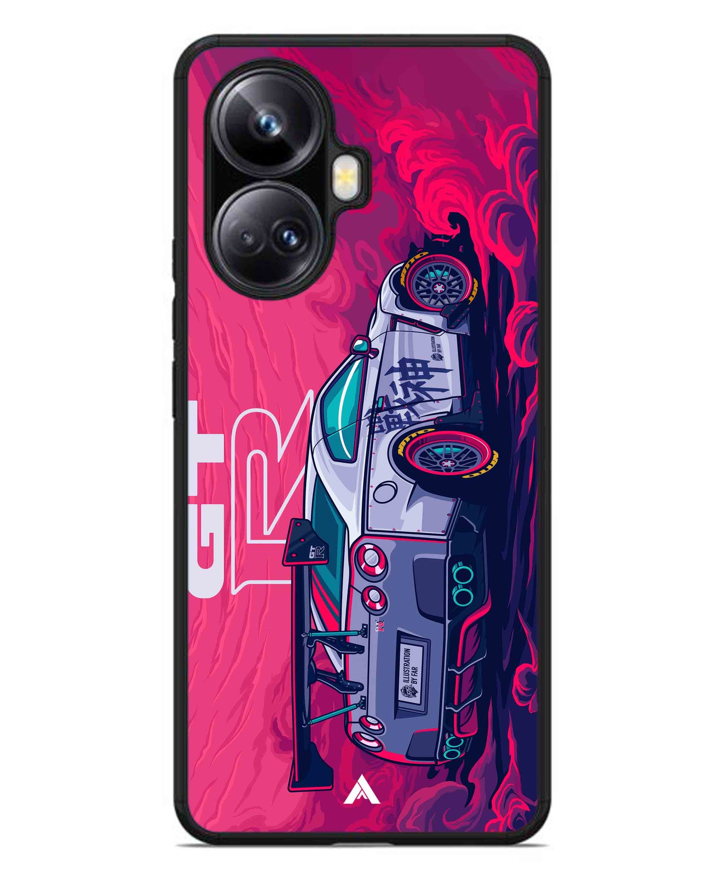 GTR Car Metal Back Cover Phone Case for Realme 10 Pro Plus