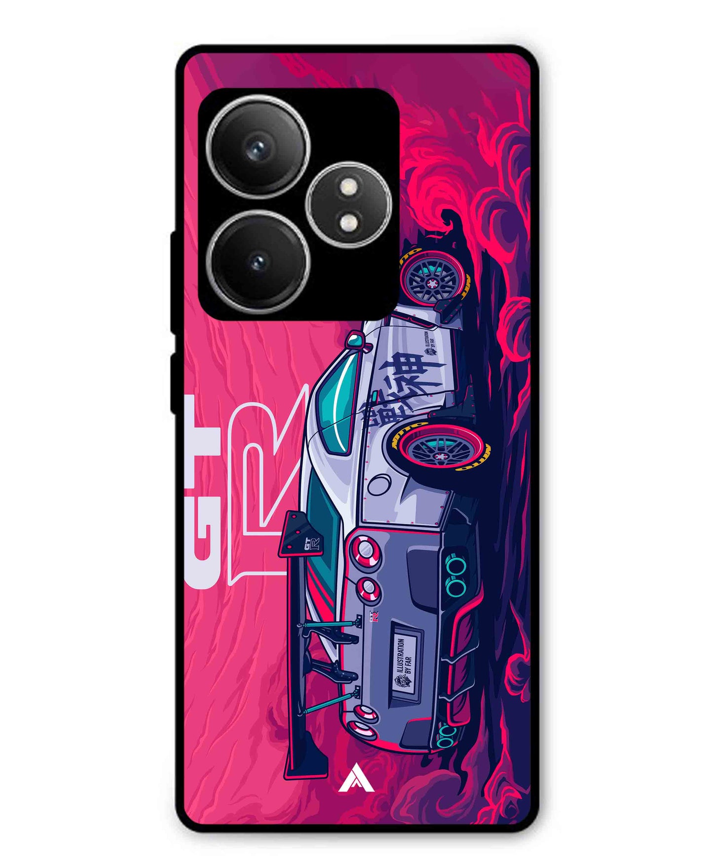 GTR Car Metal Back Cover Phone Case for Realme GT 6T