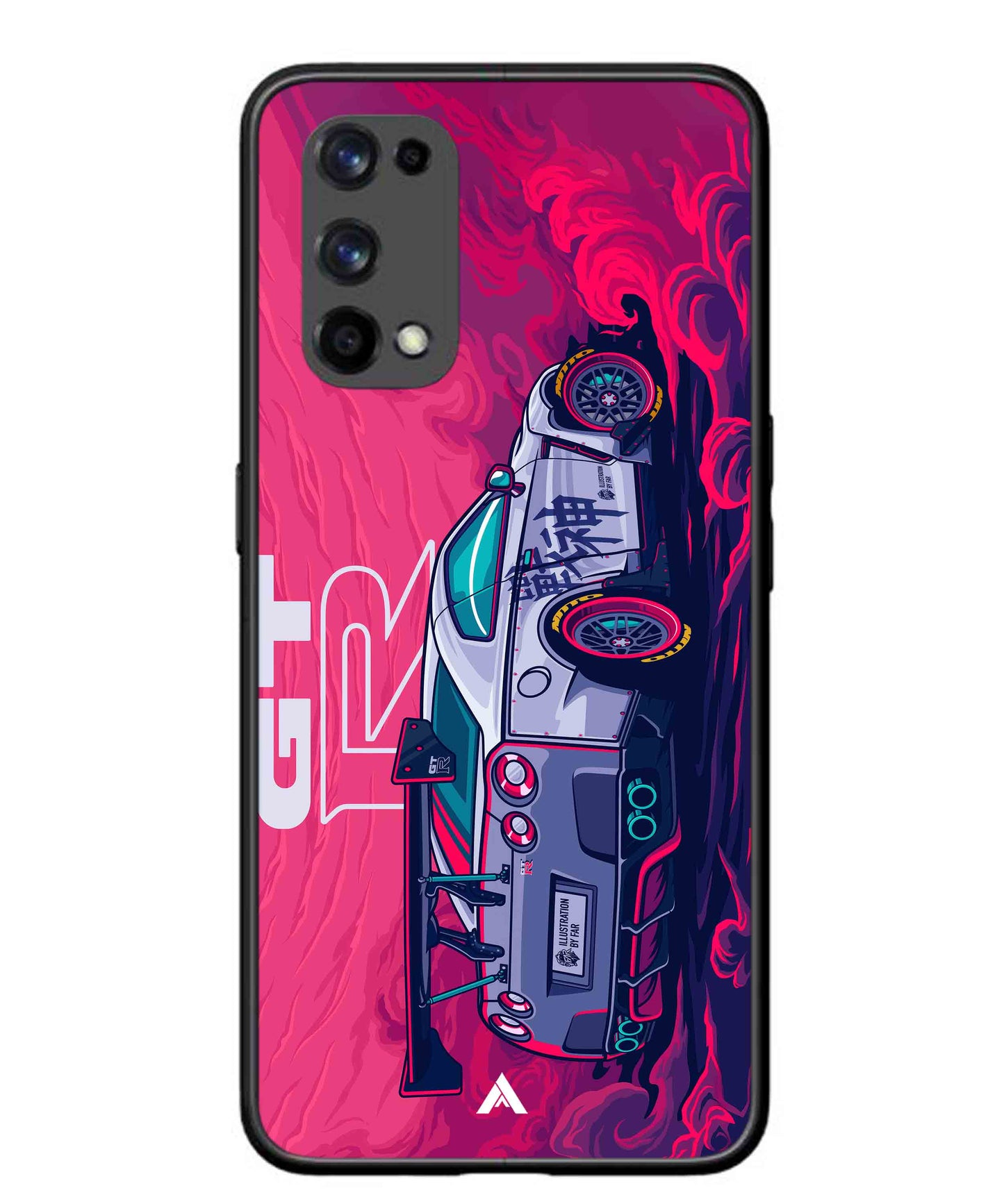 GTR Car Metal Back Cover Phone Case for Realme X7 Pro