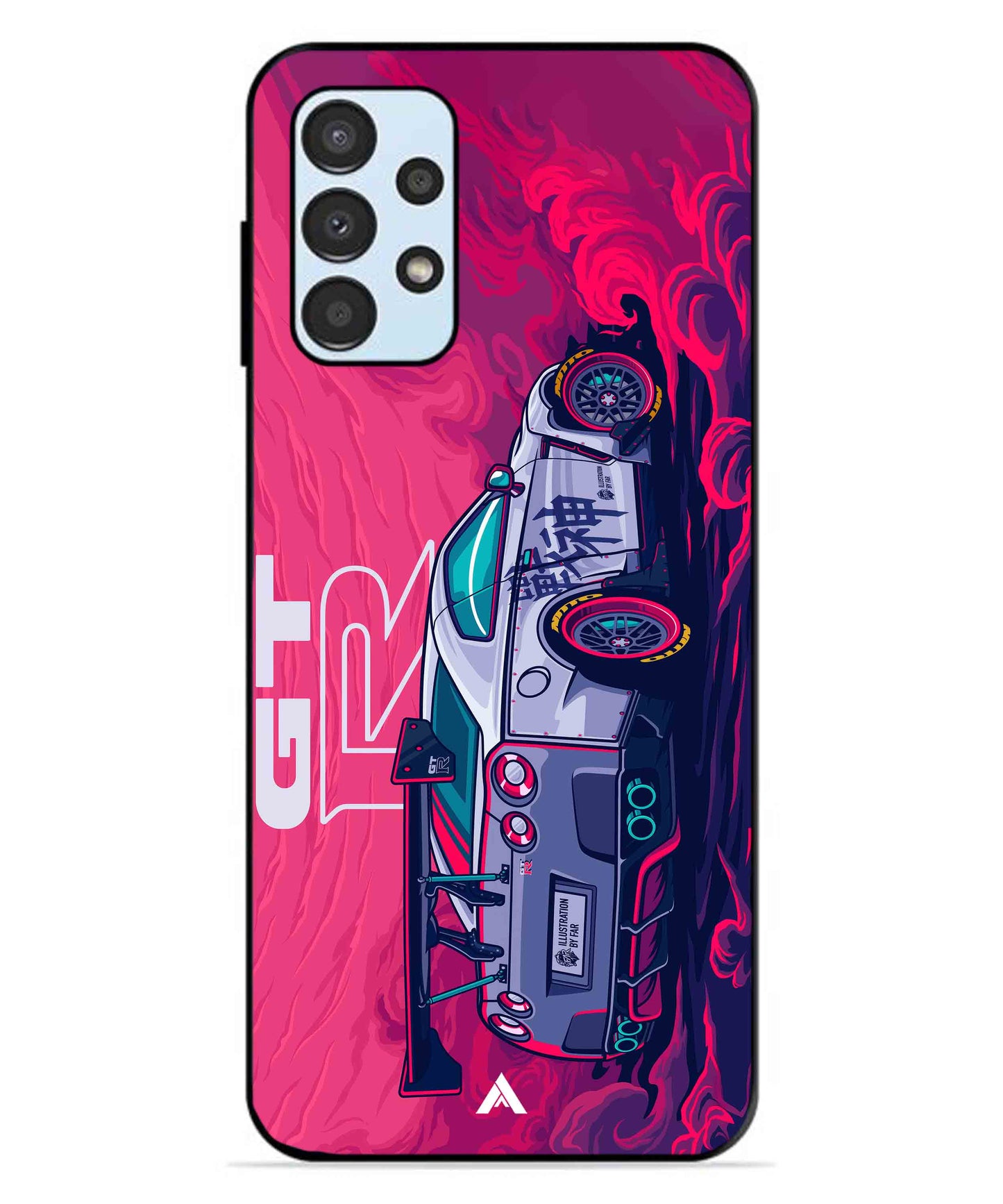 GTR Car Metal Back Cover Phone Case for Samsung Galaxy A13 4G