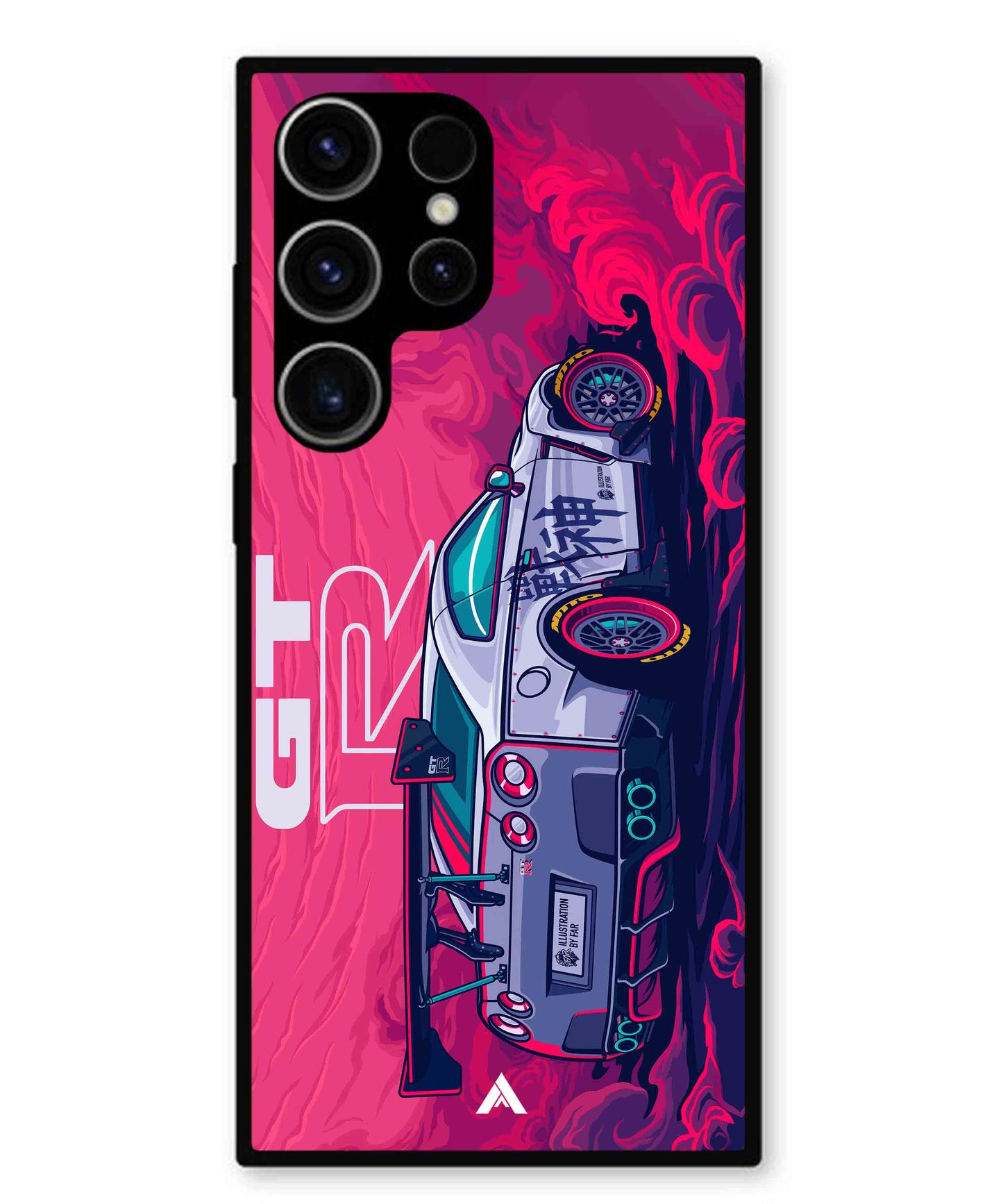 GTR Car Metal Back Cover Phone Case for Samsung Galaxy S23 Ultra