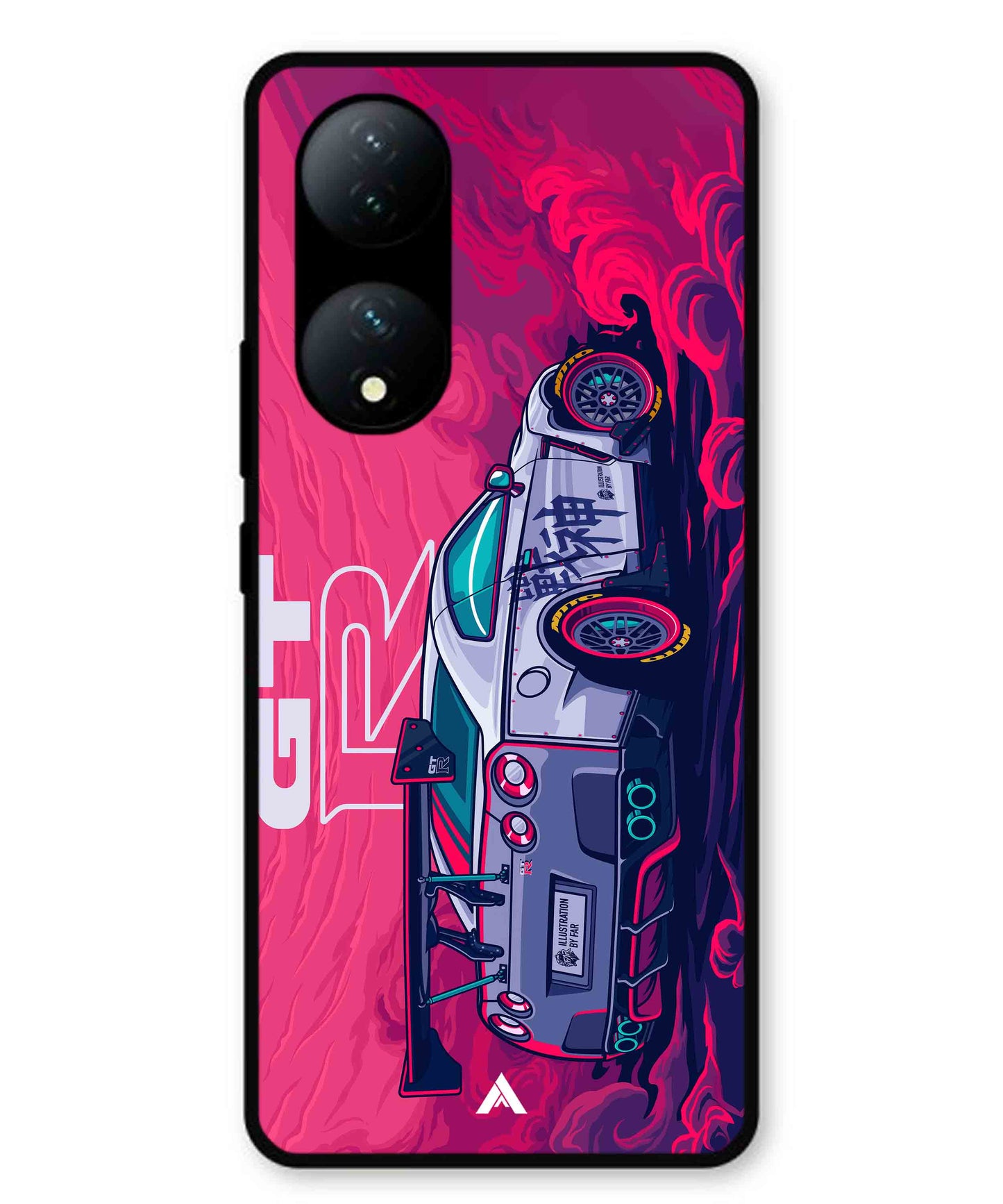 GTR Car Metal Back Cover Phone Case for Vivo T2