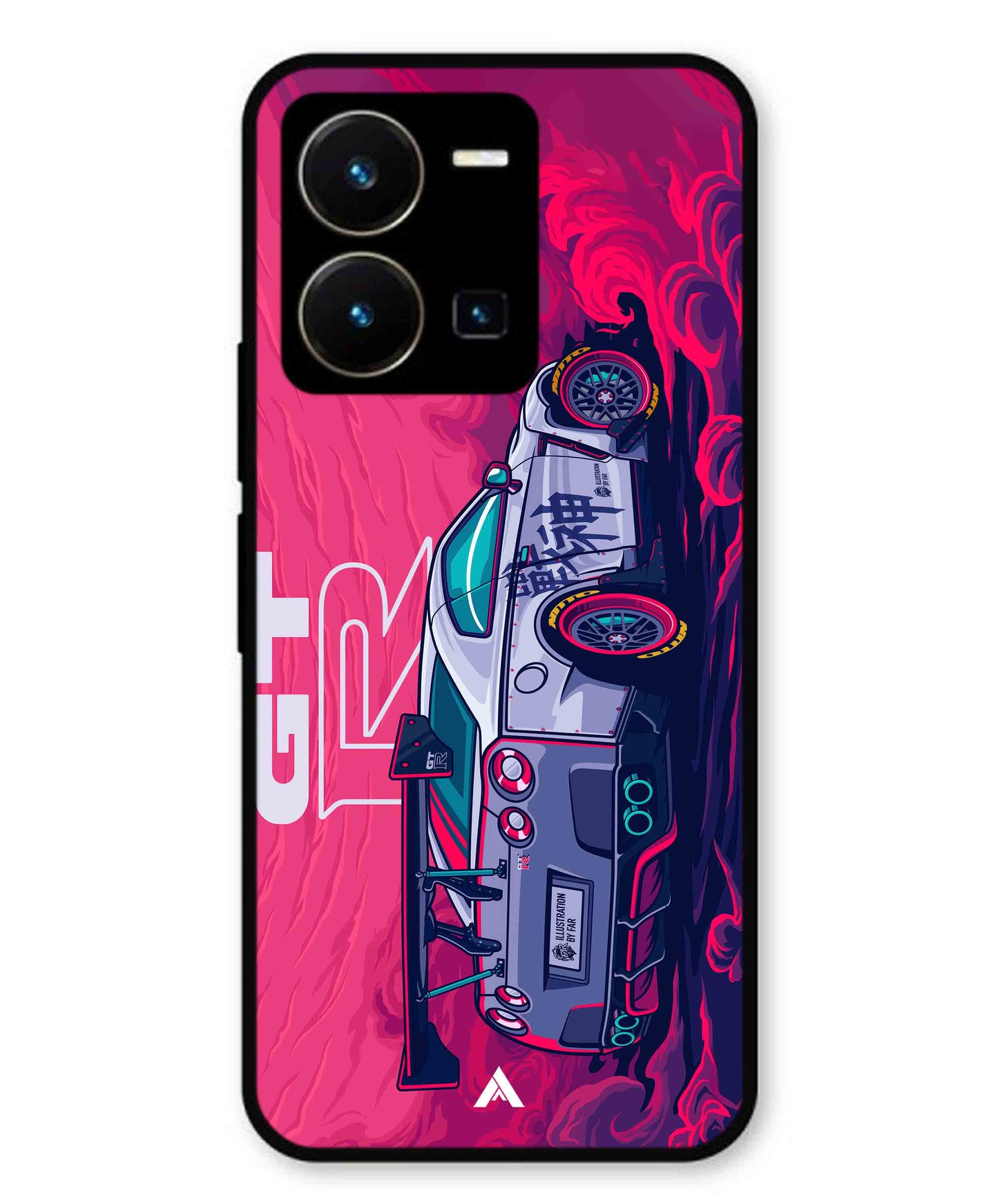 GTR Car Metal Back Cover Phone Case for Vivo Y35