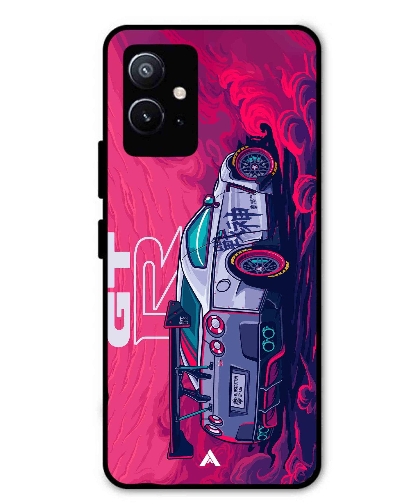 GTR Car Metal Back Cover Phone Case for Vivo Y75 5G