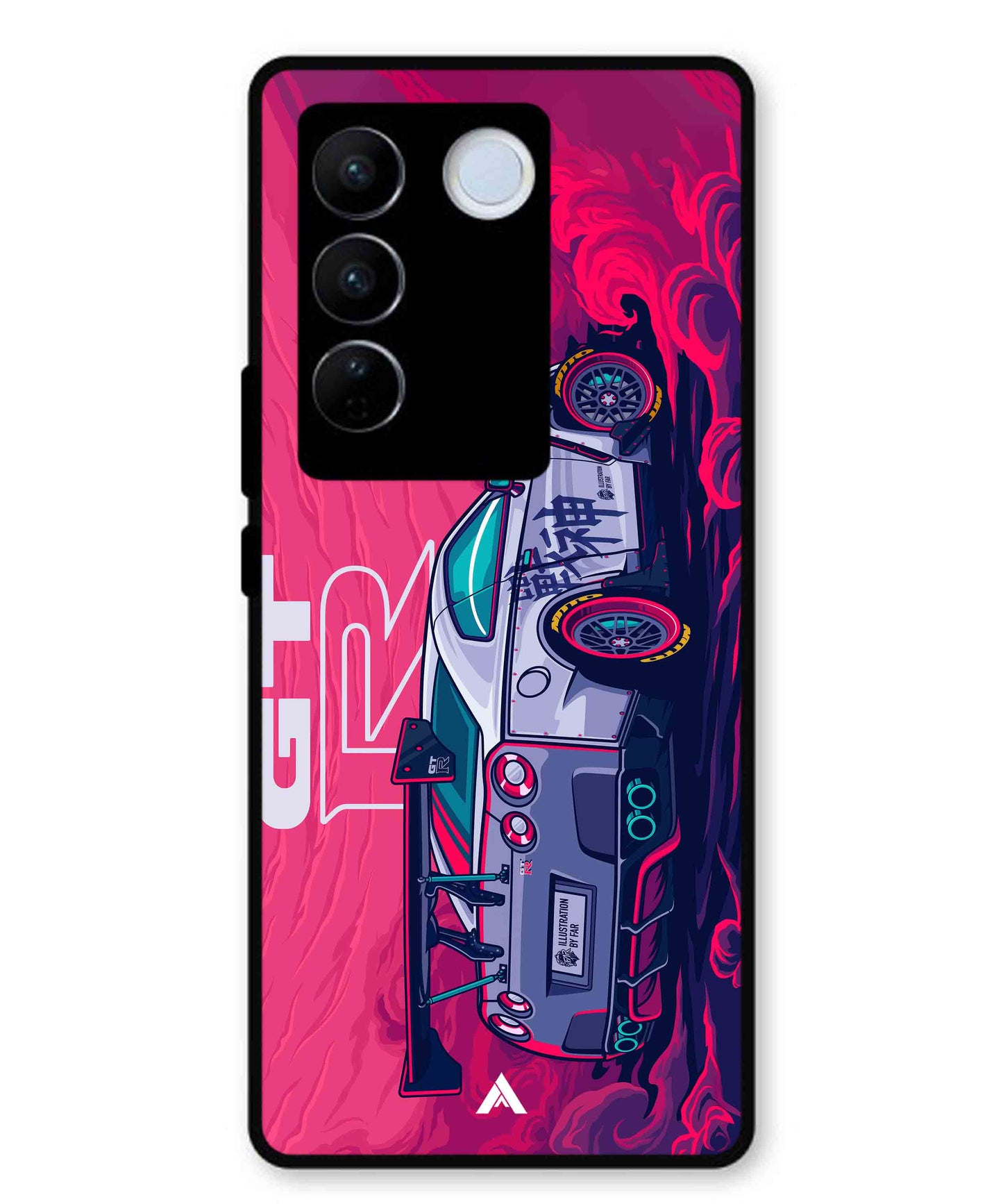 GTR Car Metal Back Cover Phone Case for Vivo v27 Pro