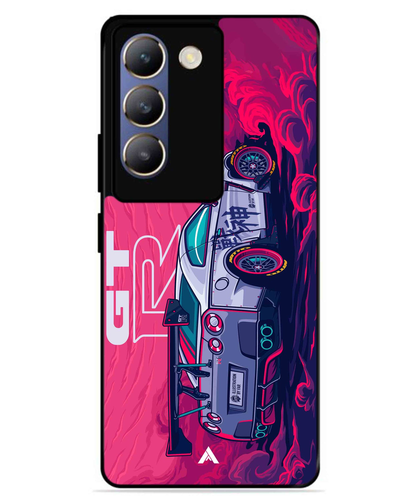 GTR Car Metal Back Cover Phone Case for Vivo v30 Lite