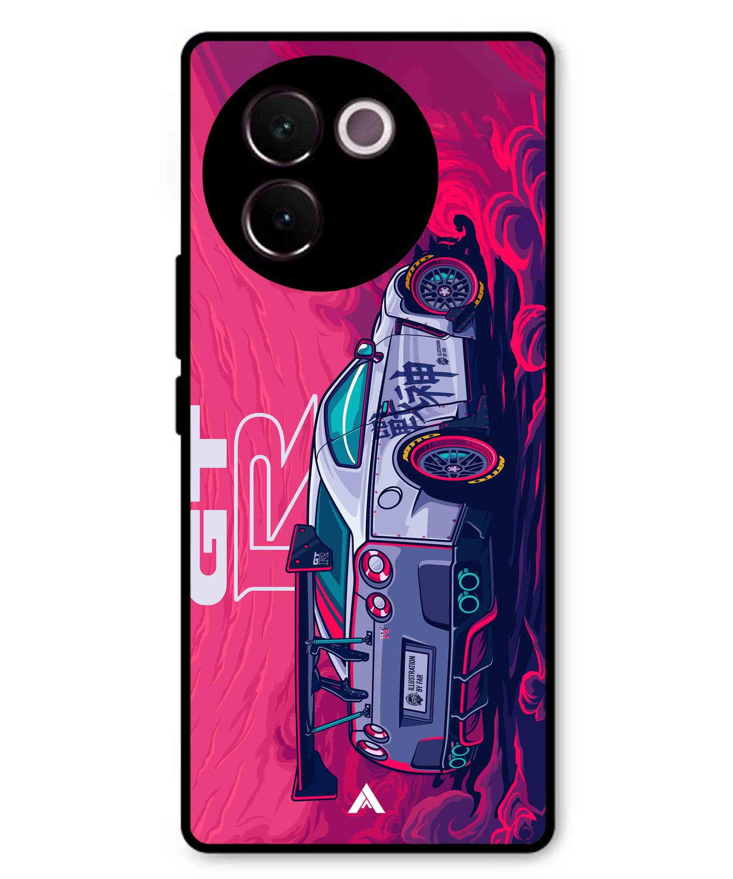 GTR Car Metal Back Cover Phone Case for Vivo v30e