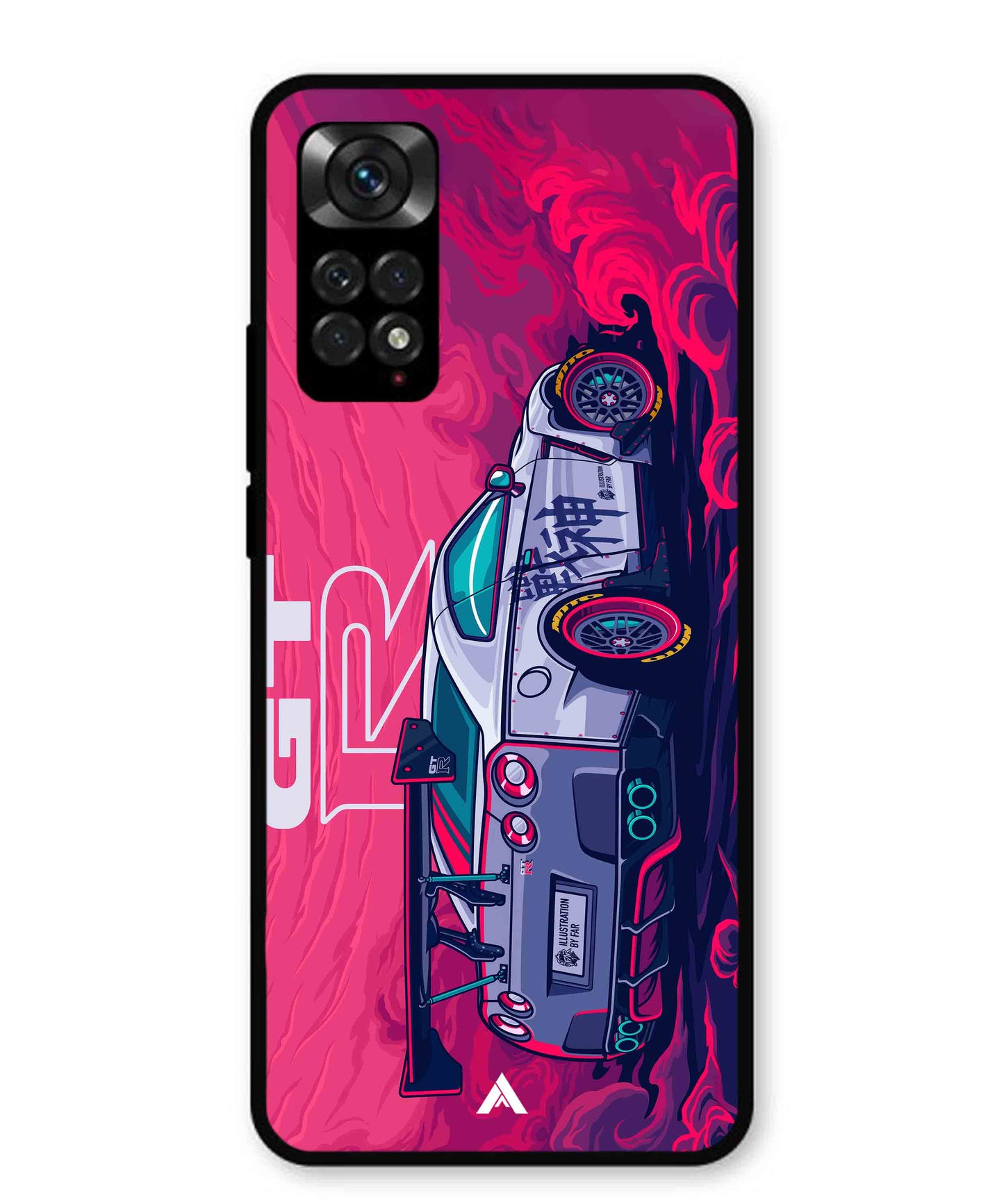GTR Car Metal Back Cover Phone Case for Xiaomi Redmi Note 11s