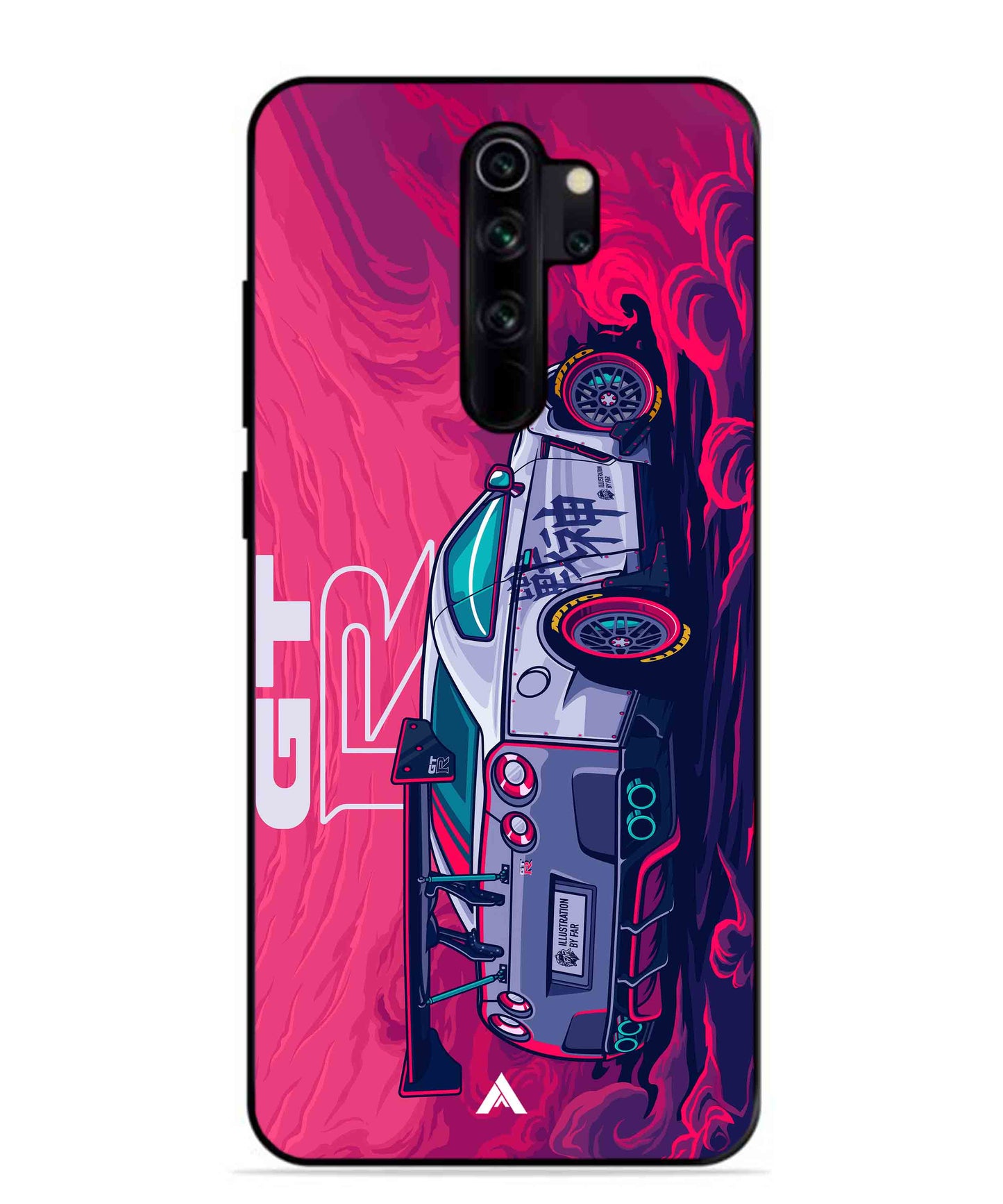 GTR Car Metal Back Cover Phone Case for Xiaomi Redmi Note 8 Pro