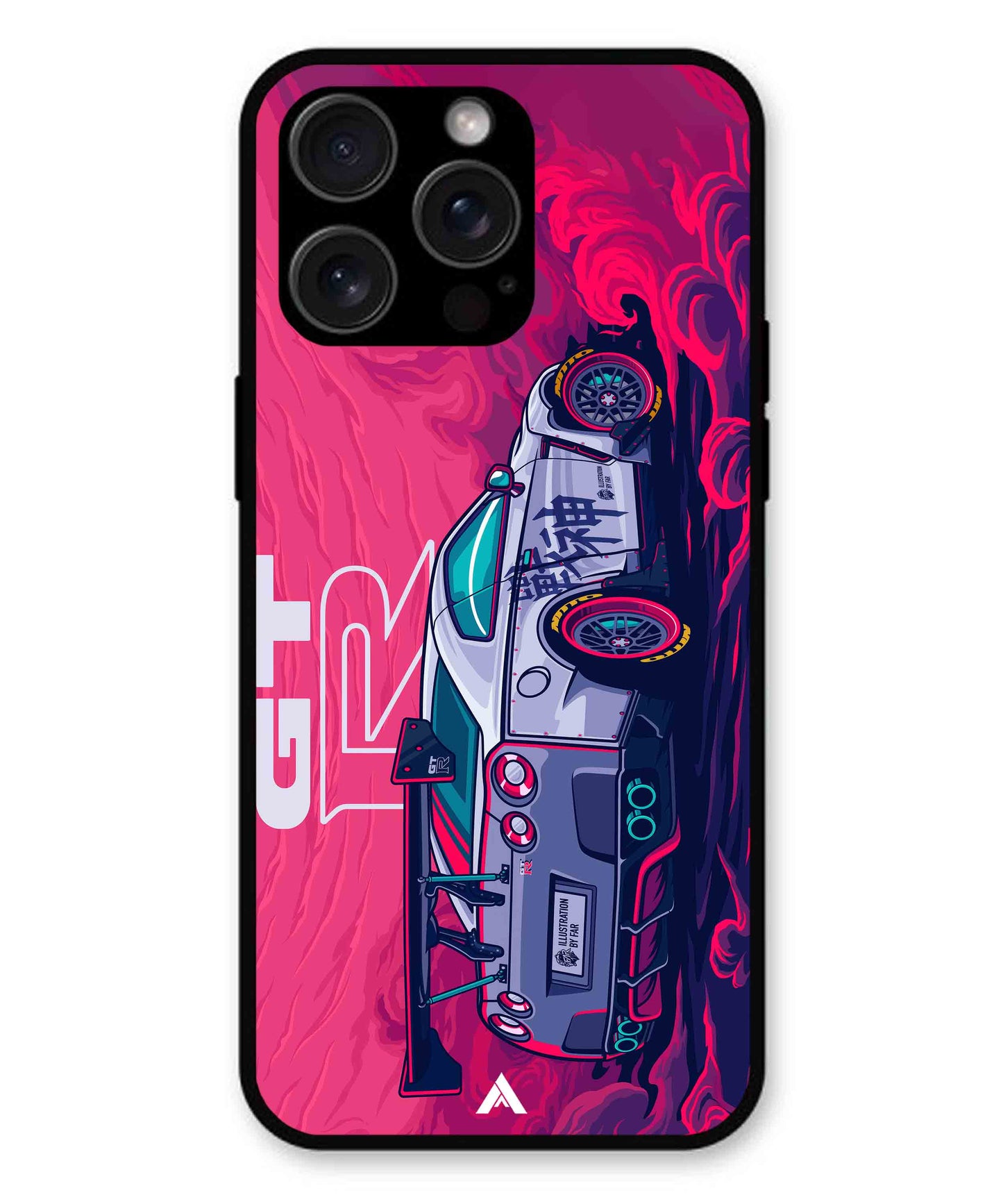 GTR Car Metal Back Cover Phone Case for iPhone 14 Pro Max