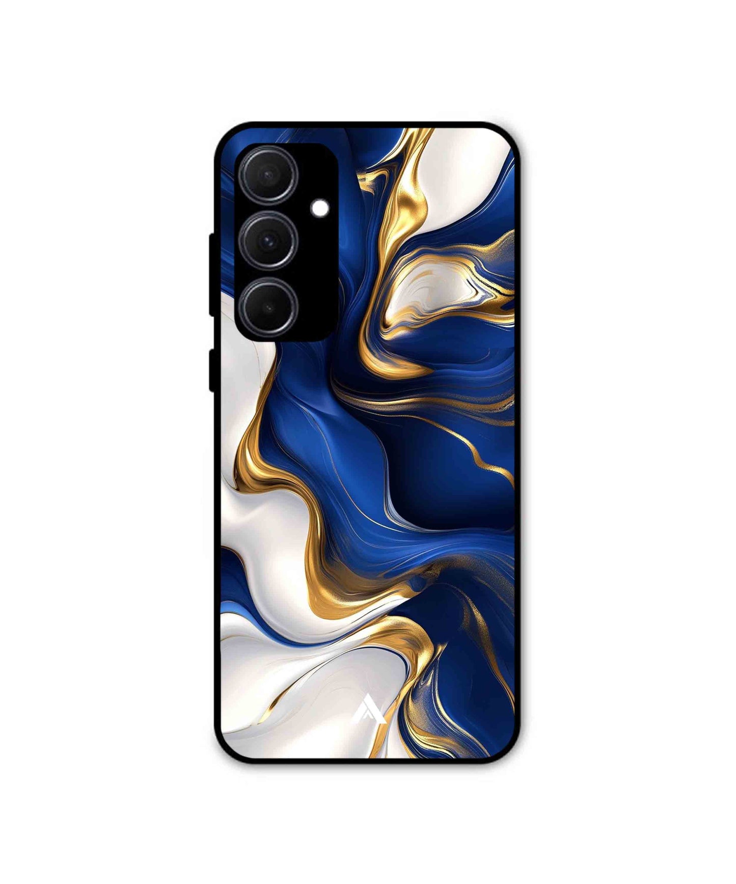 Golden Blue Marble Pattern Casora 01 Metal Back Cover Phone Case