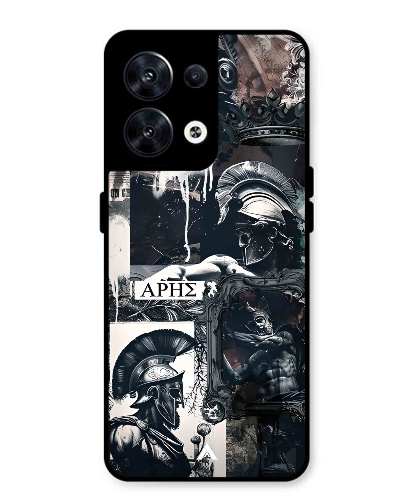 Greek Mindset Metal Back Cover Phone Case for Oppo Reno 8