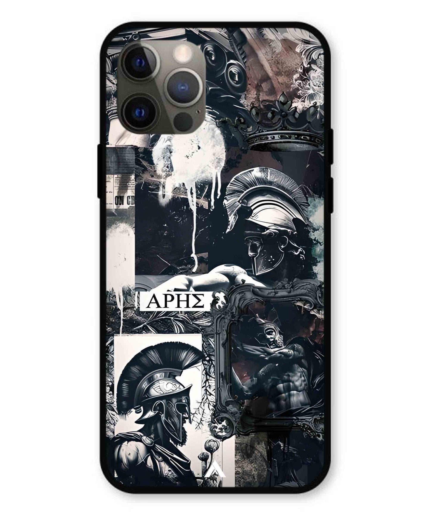 Greek Mindset Metal Back Cover Phone Case for iPhone 12 Pro