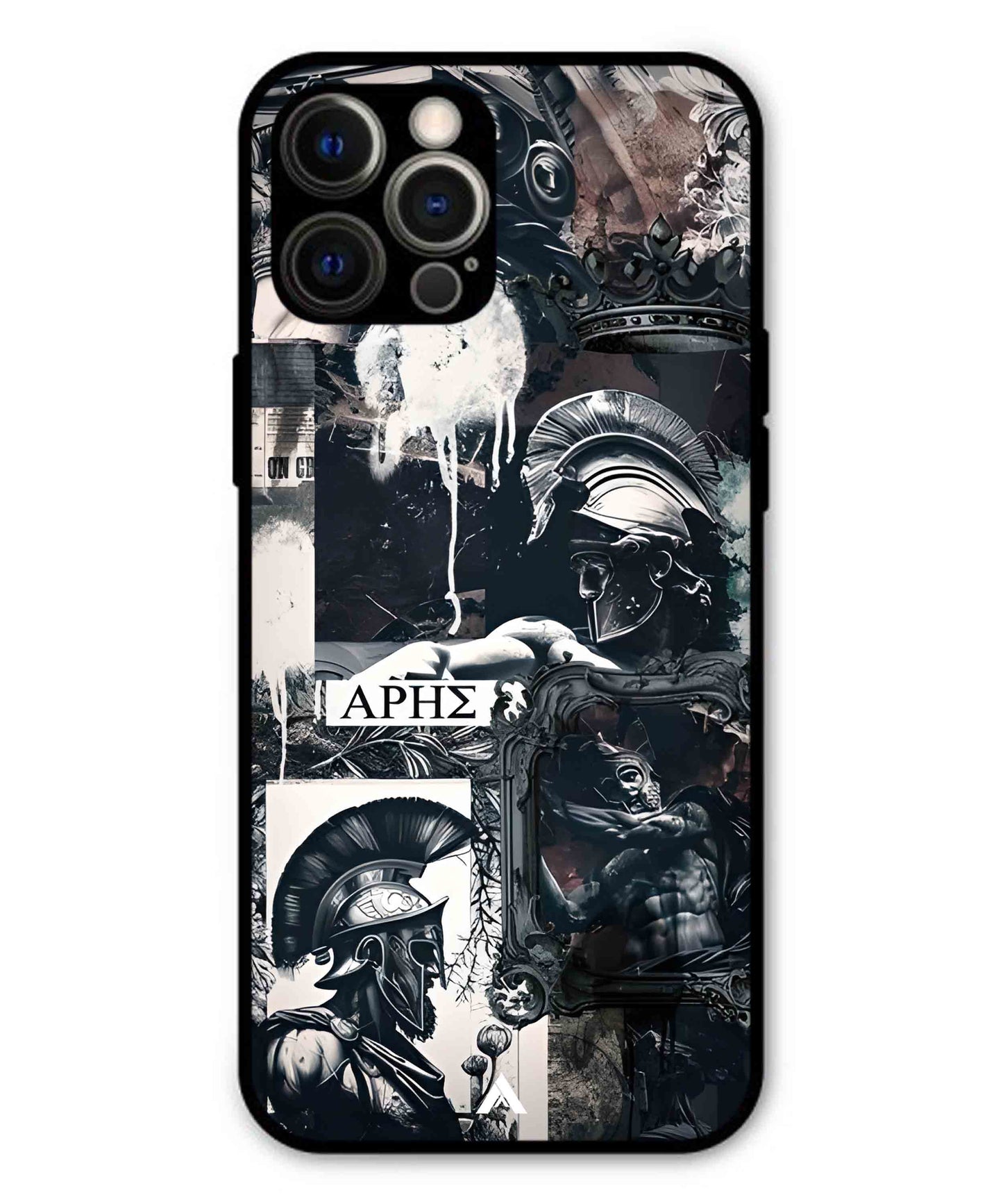 Greek Mindset Metal Back Cover Phone Case for iPhone 12 Pro Max