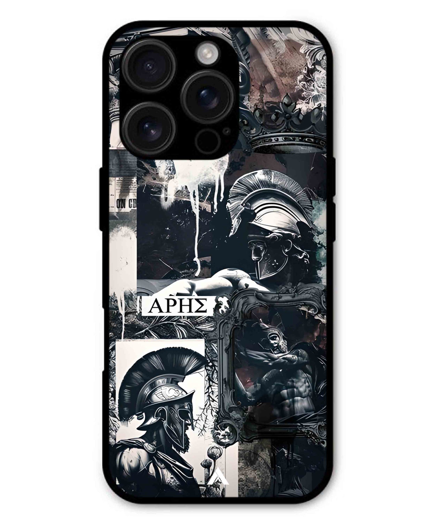Greek Mindset Metal Back Cover Phone Case for iPhone 15 Pro