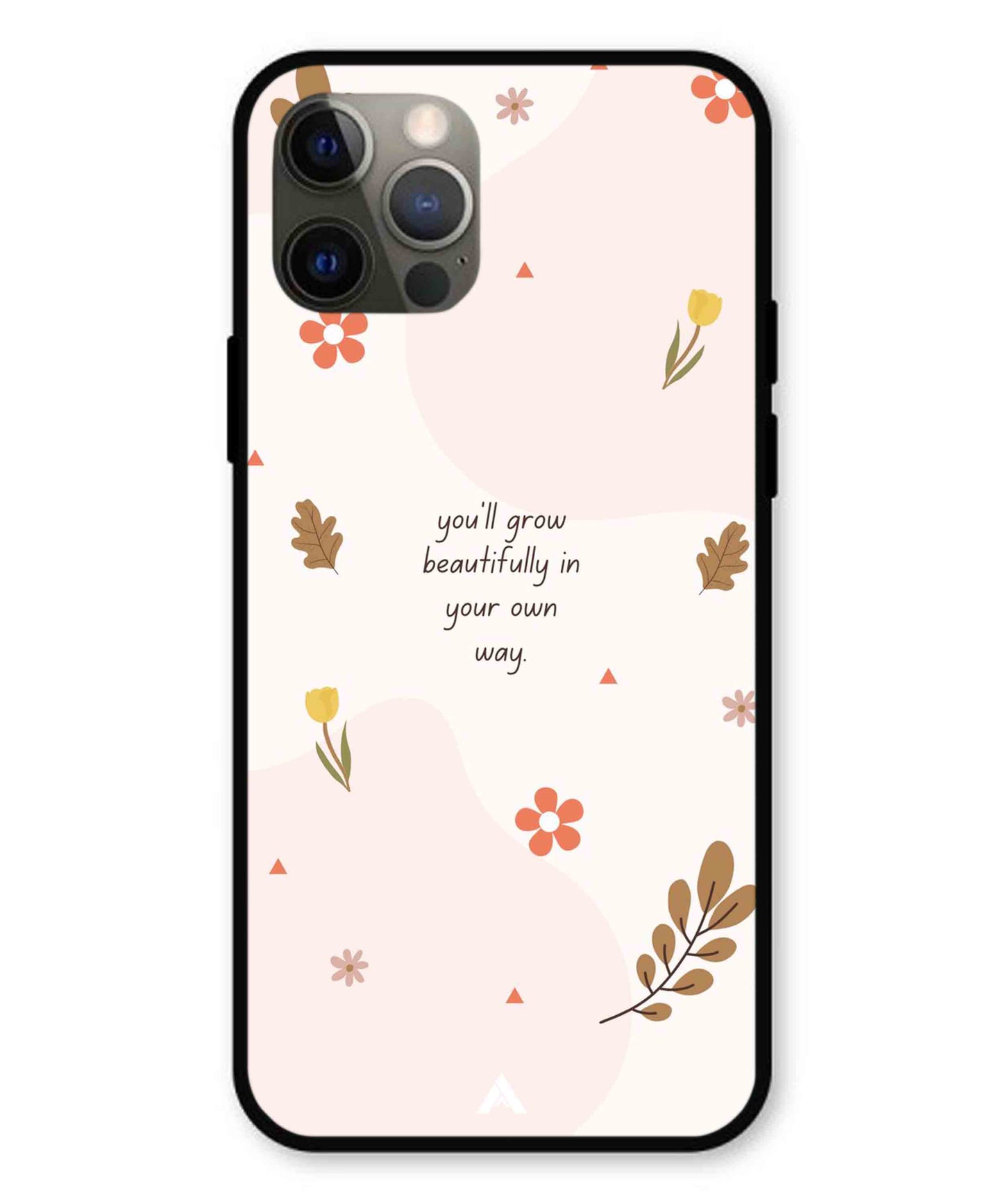 Her Own Way Metal Back Cover Phone Case for iPhone 12 Pro