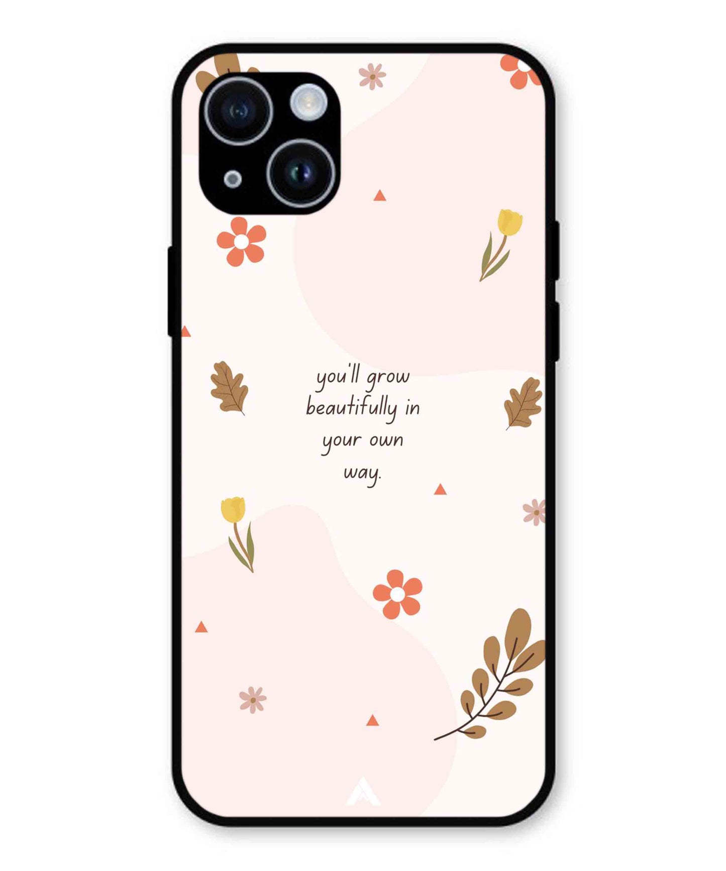 Her Own Way Metal Back Cover Phone Case for iPhone 15