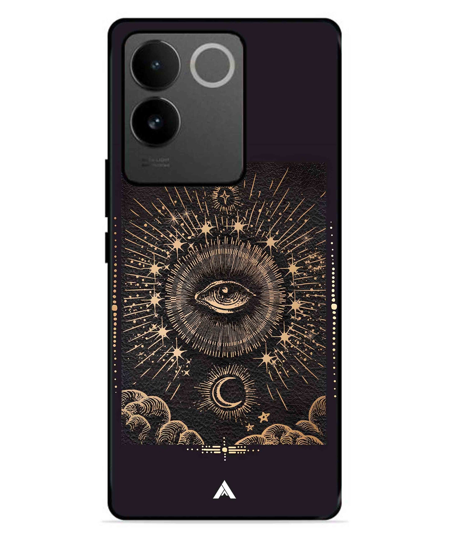 Illuminating Eye Metal Back Cover Phone Case for IQOO Z7 Pro