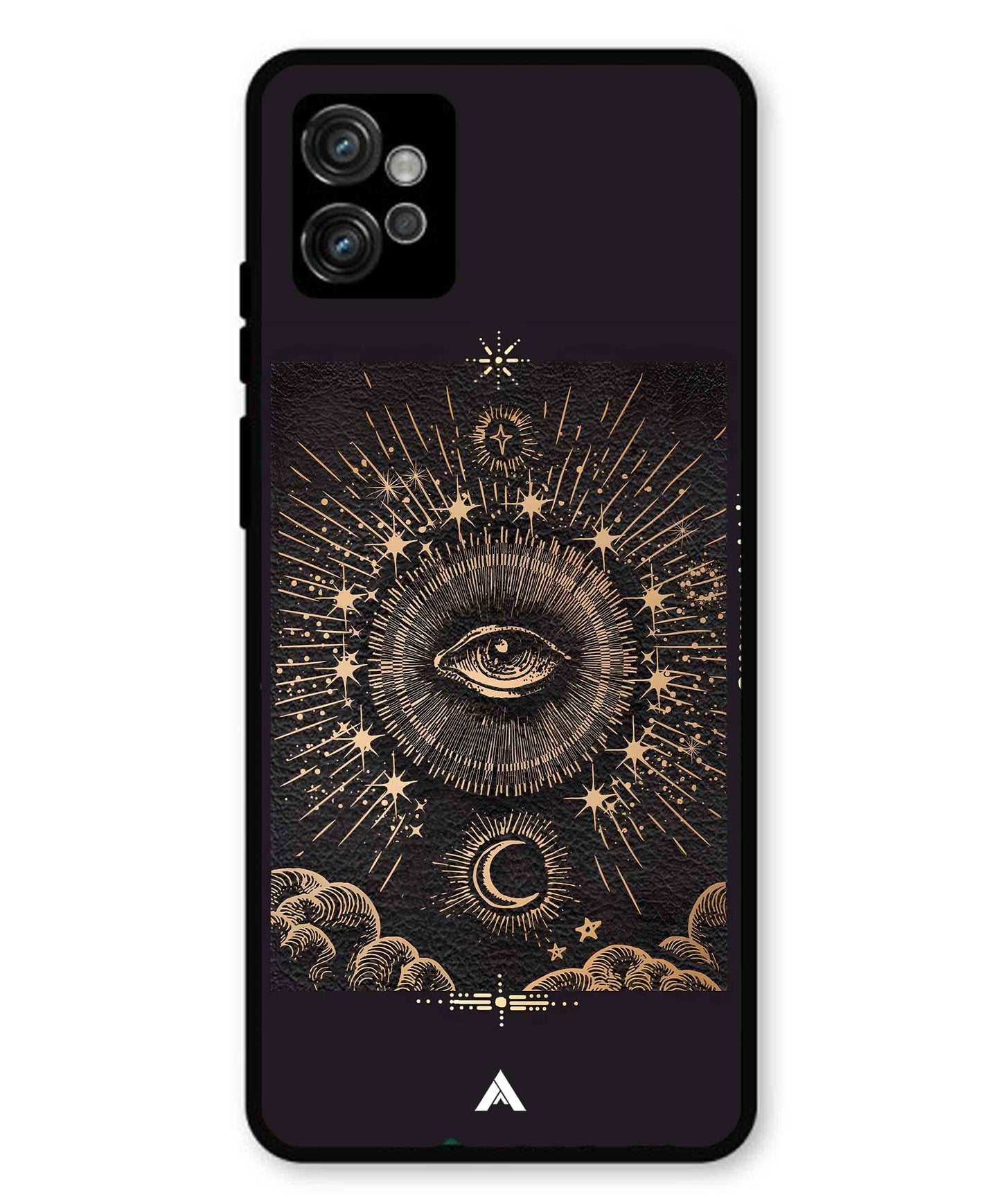Illuminating Eye Metal Back Cover Phone Case for Moto G32