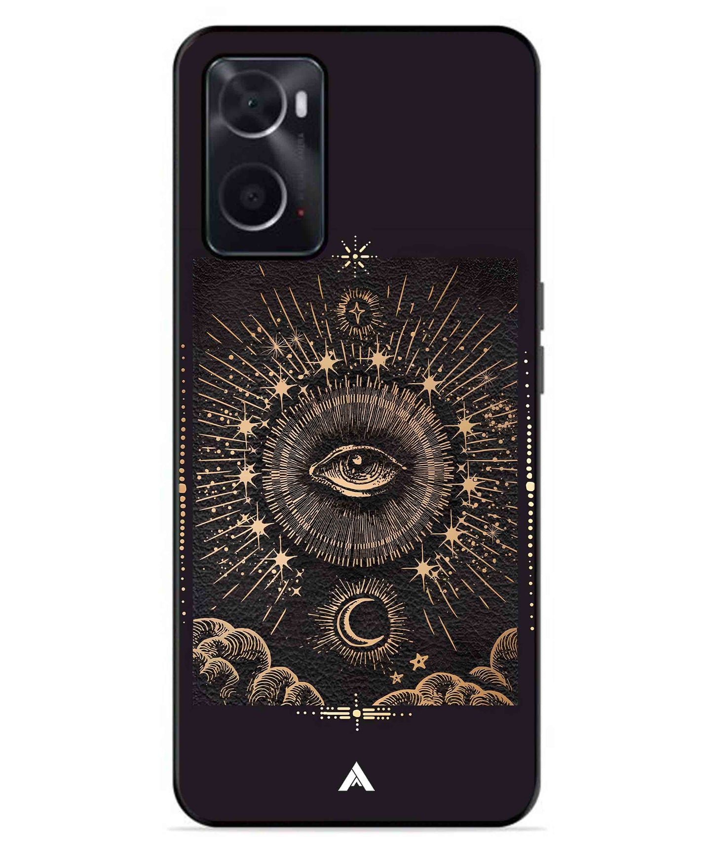 Illuminating Eye Metal Back Cover Phone Case for Oppo A76