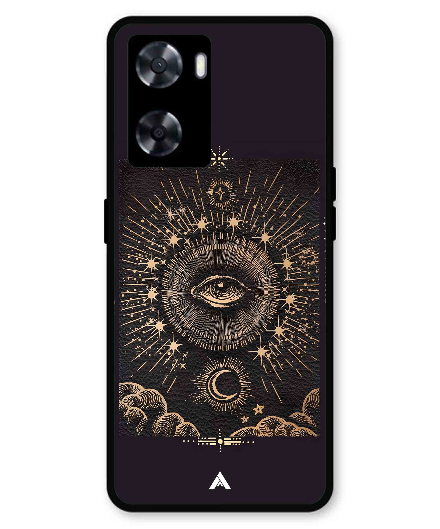 Illuminating Eye Metal Back Cover Phone Case for Oppo A77