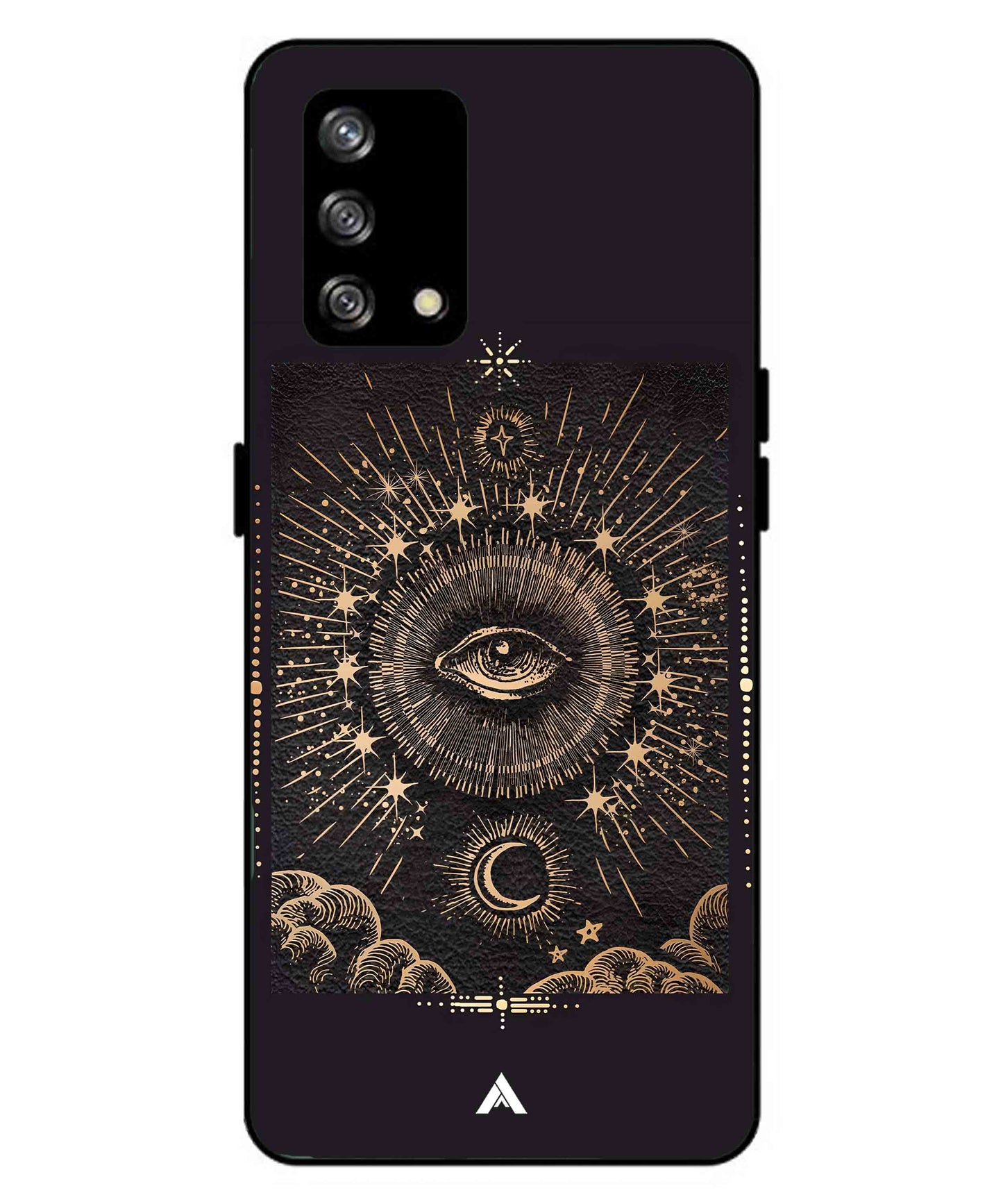 Illuminating Eye Metal Back Cover Phone Case for Oppo F19