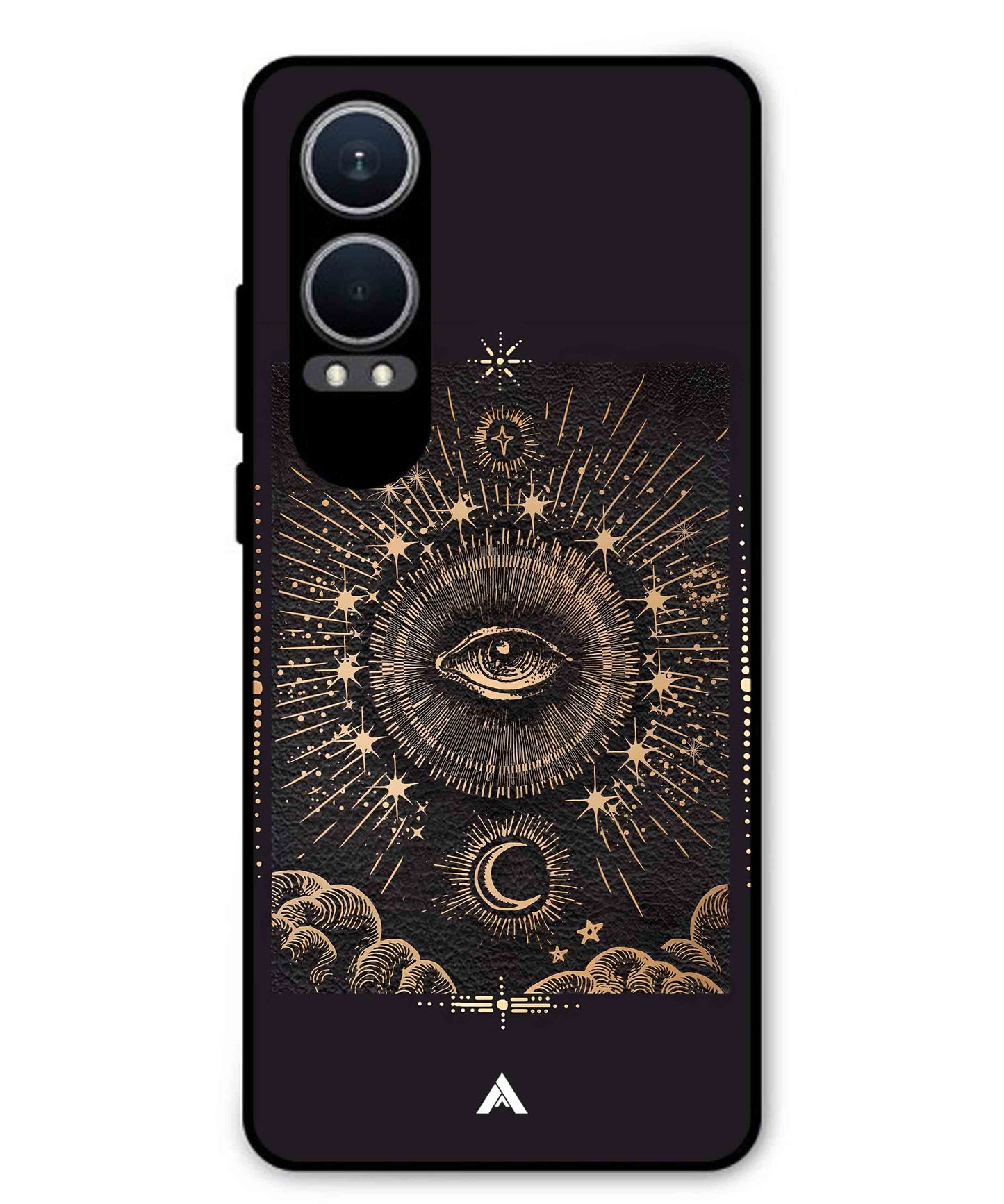 Illuminating Eye Metal Back Cover Phone Case for Oppo K12x
