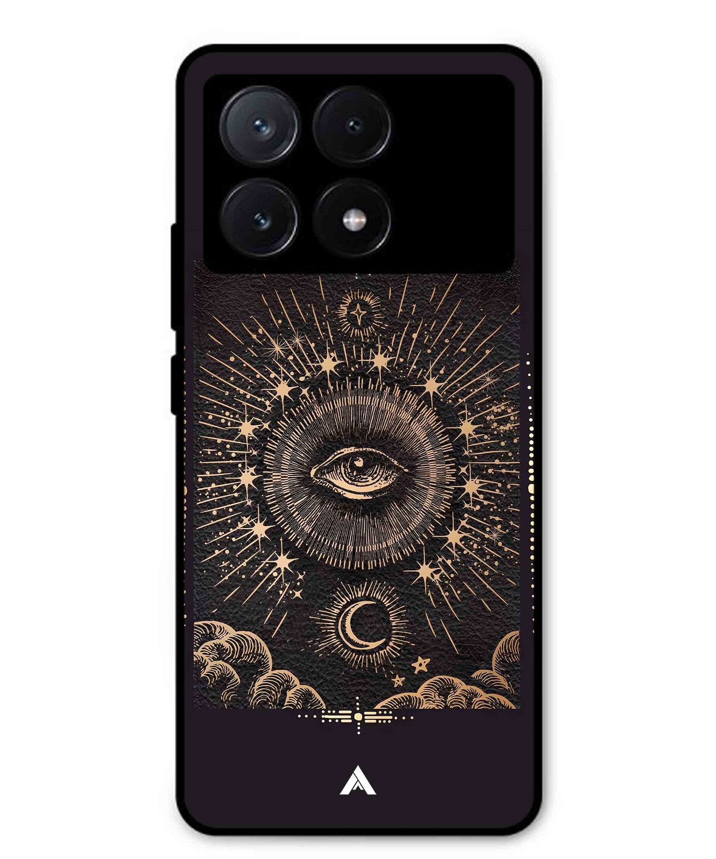 Illuminating Eye Metal Back Cover Phone Case for Poco X6 Pro