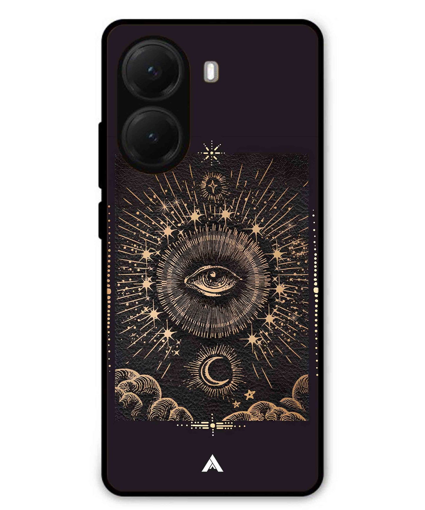 Illuminating Eye Metal Back Cover Phone Case for Poco X7 Pro