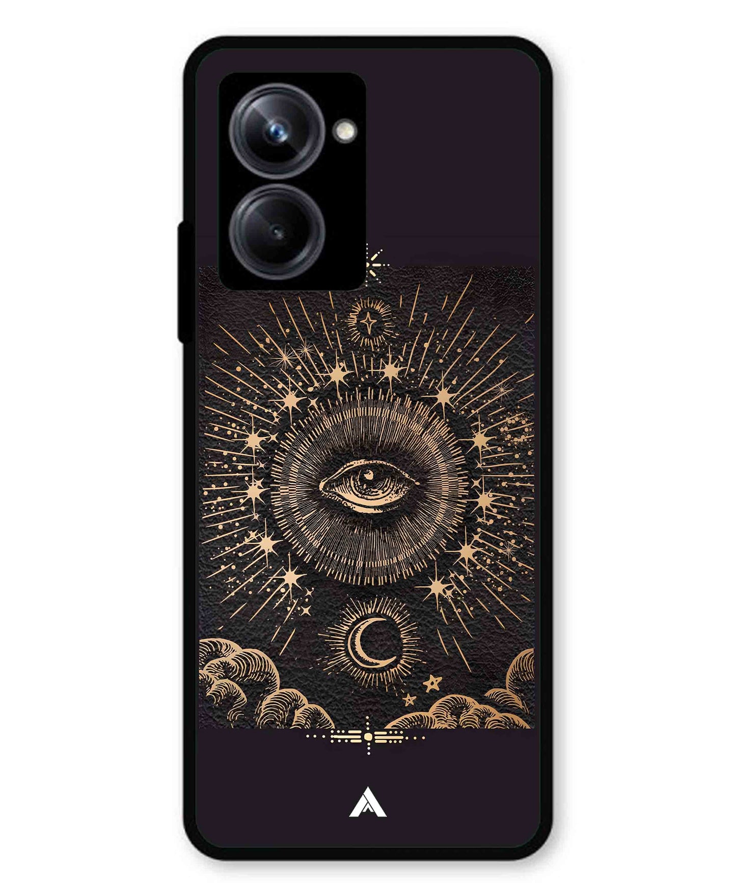 Illuminating Eye Metal Back Cover Phone Case for Realme 10 Pro