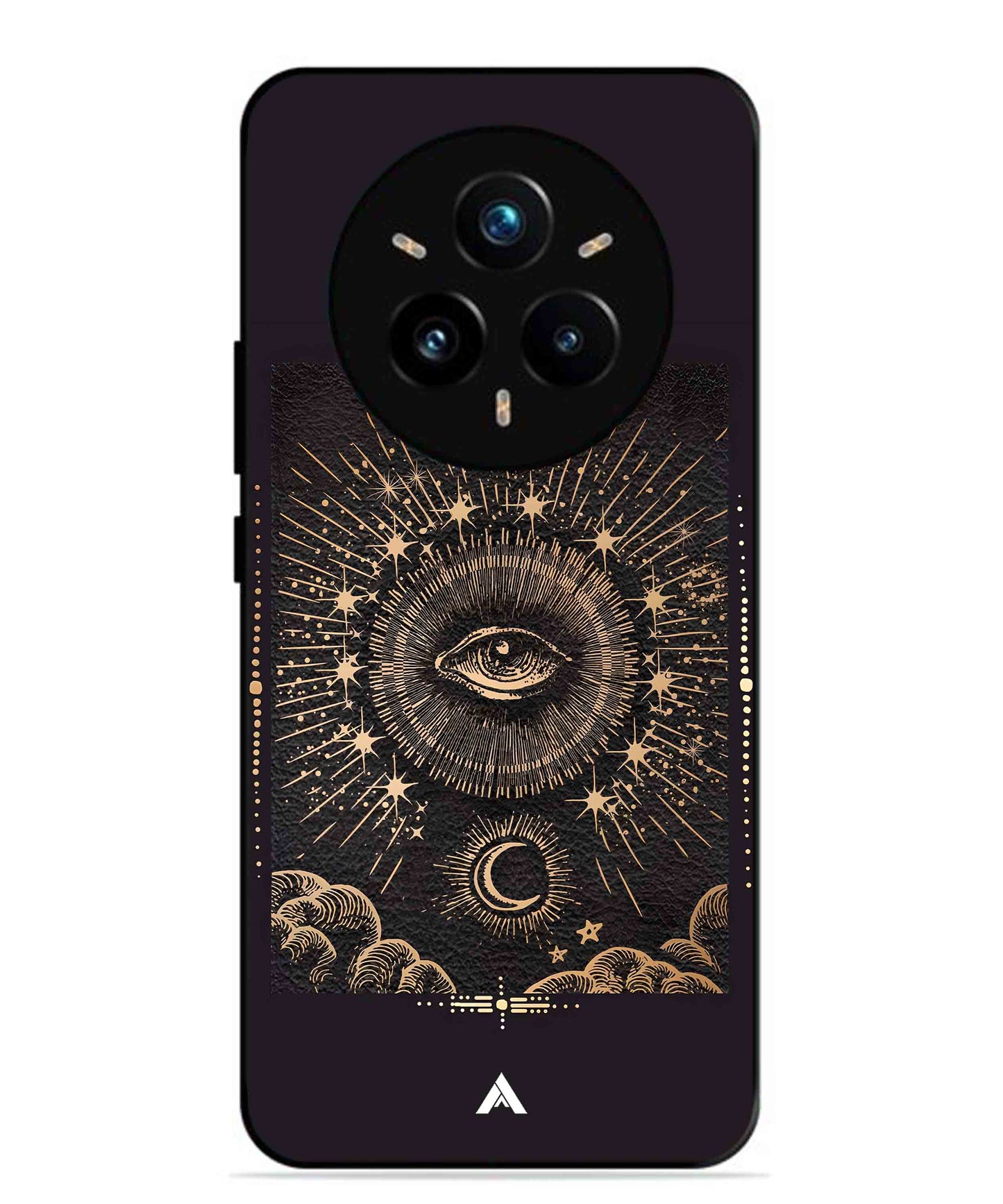 Illuminating Eye Metal Back Cover Phone Case for Realme 14 Pro