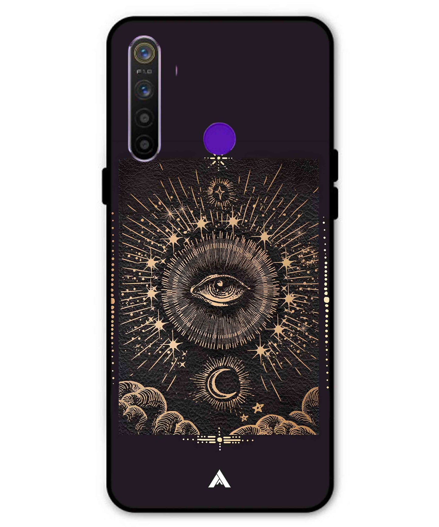 Illuminating Eye Metal Back Cover Phone Case for Realme 5s