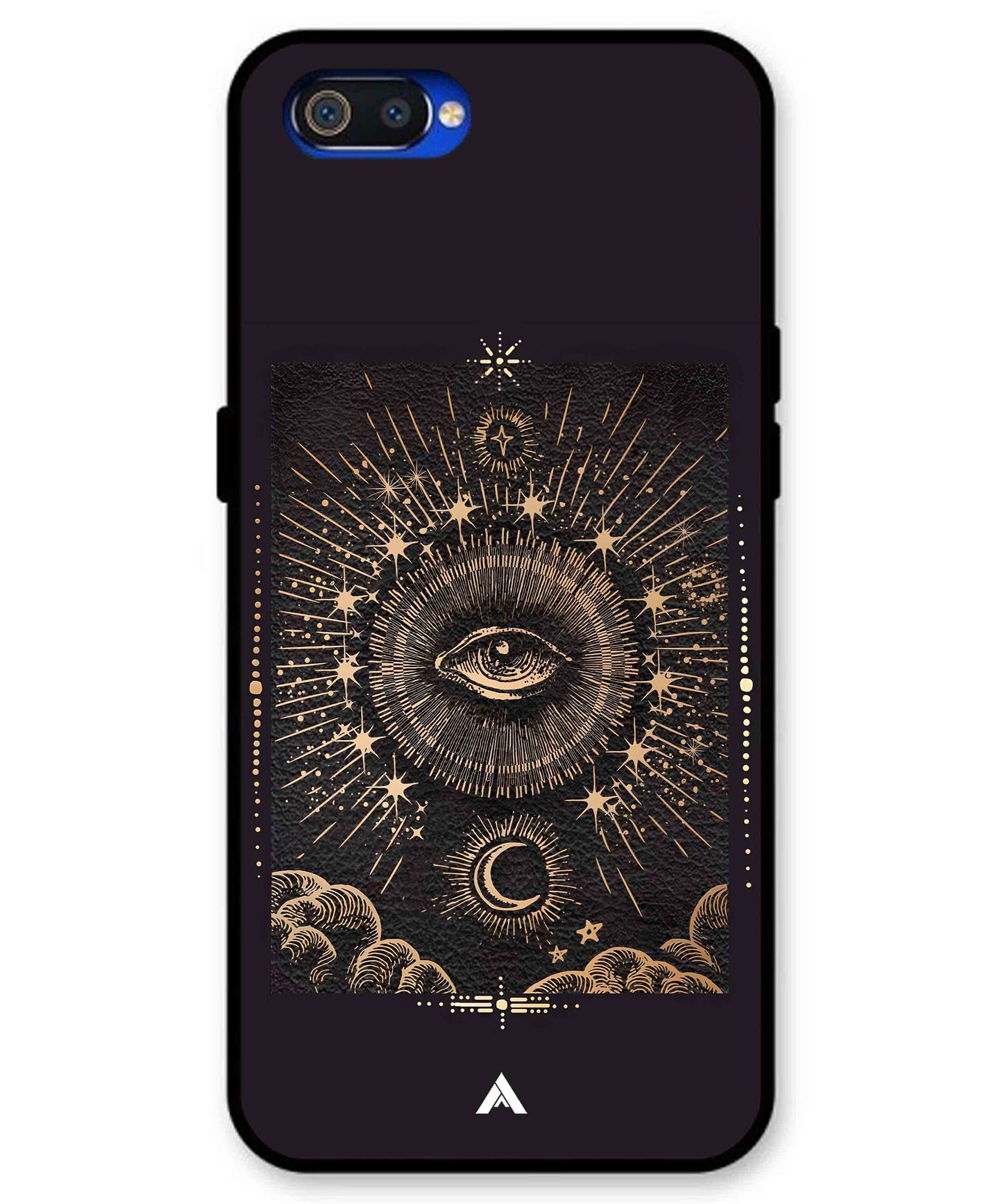 Illuminating Eye Metal Back Cover Phone Case for Realme C2