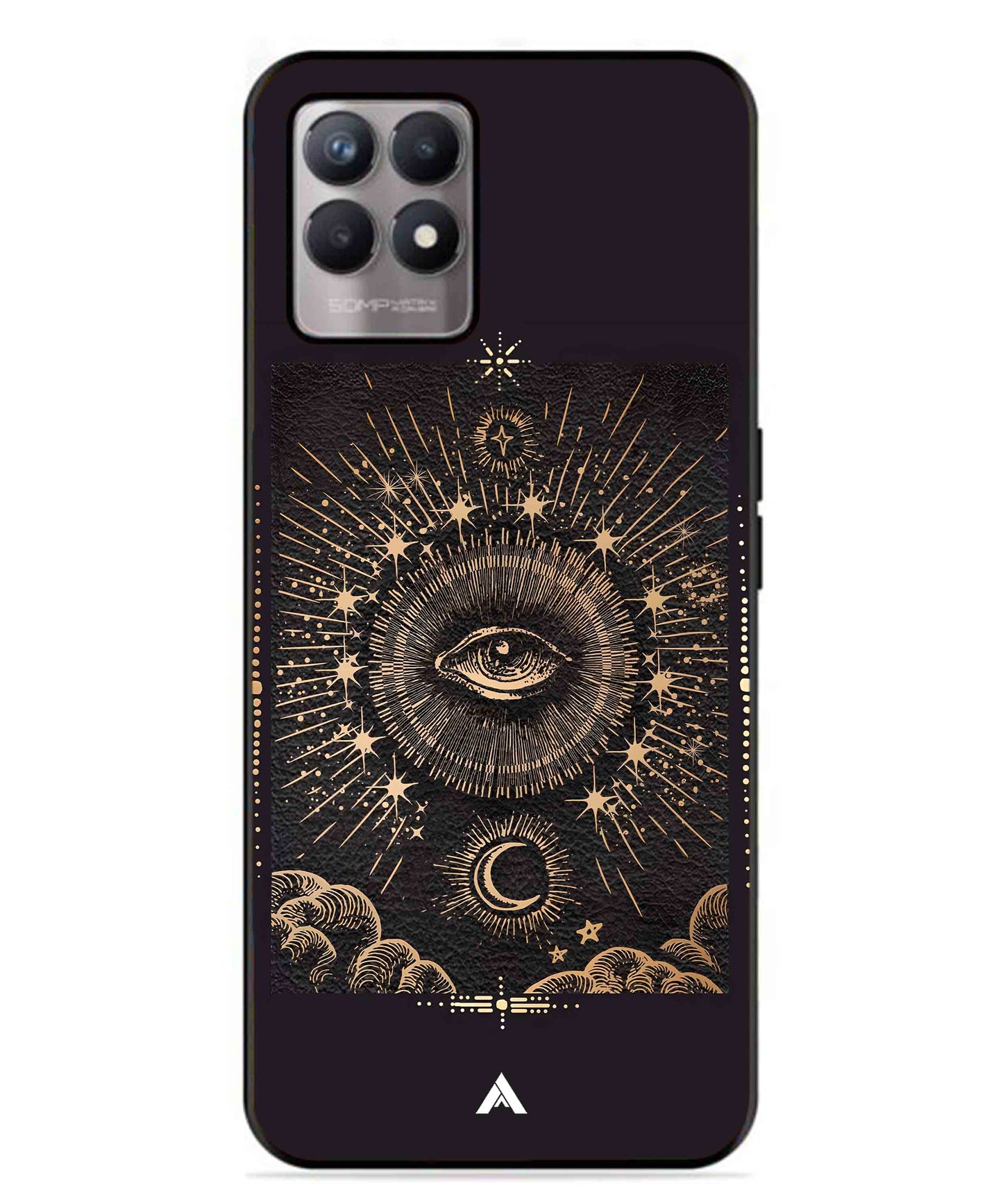 Illuminating Eye Metal Back Cover Phone Case for Realme Narzo 50