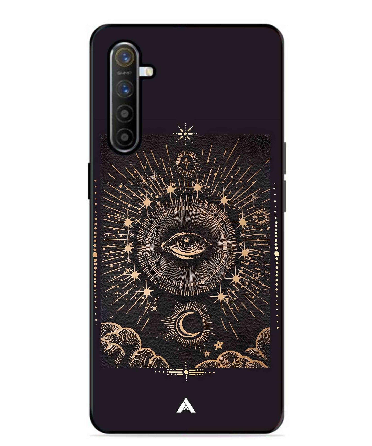 Illuminating Eye Metal Back Cover Phone Case for Realme XT